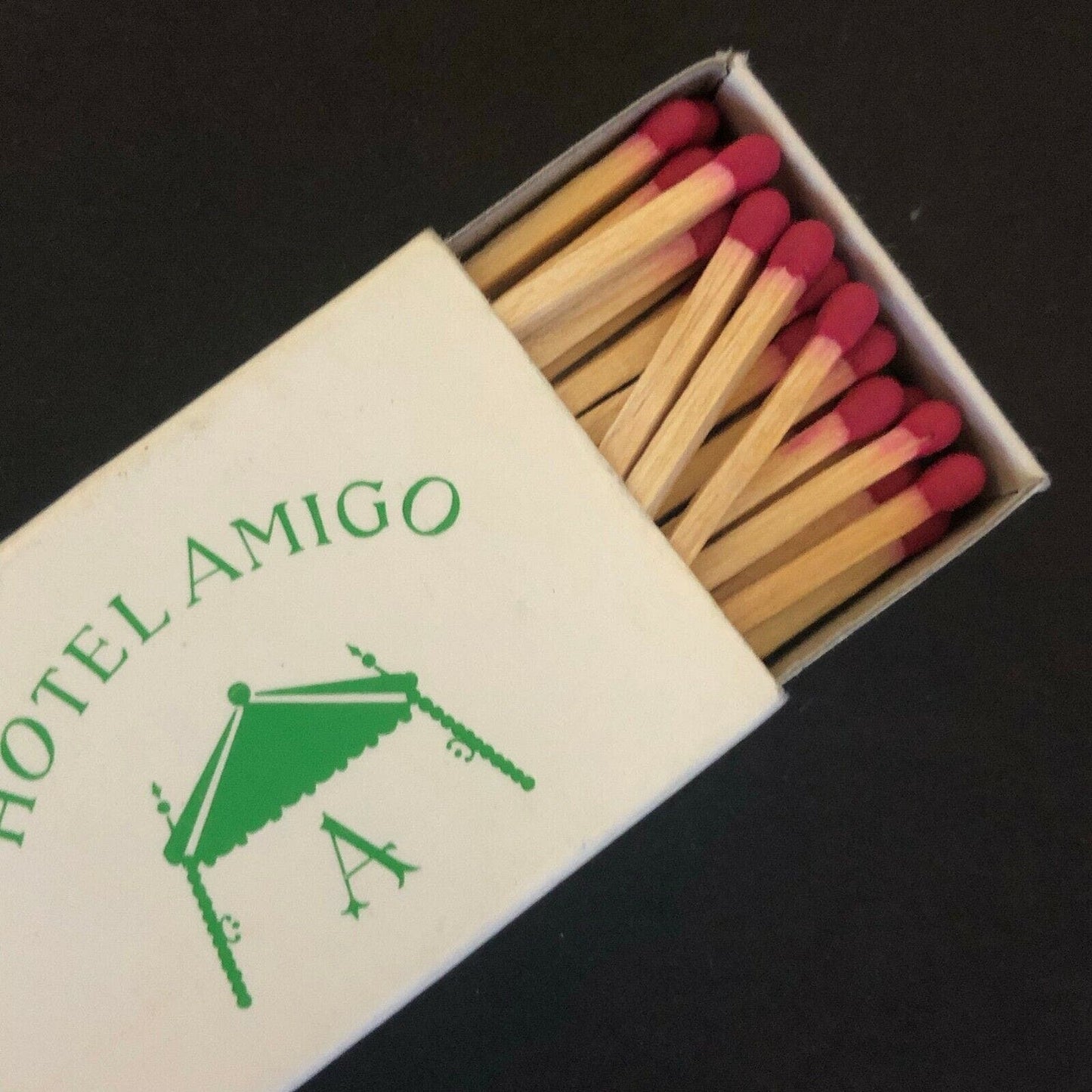 c1970's-80's Wooden French Matchbox Matchbook "Hotel Amigo" rue de l' Amigo