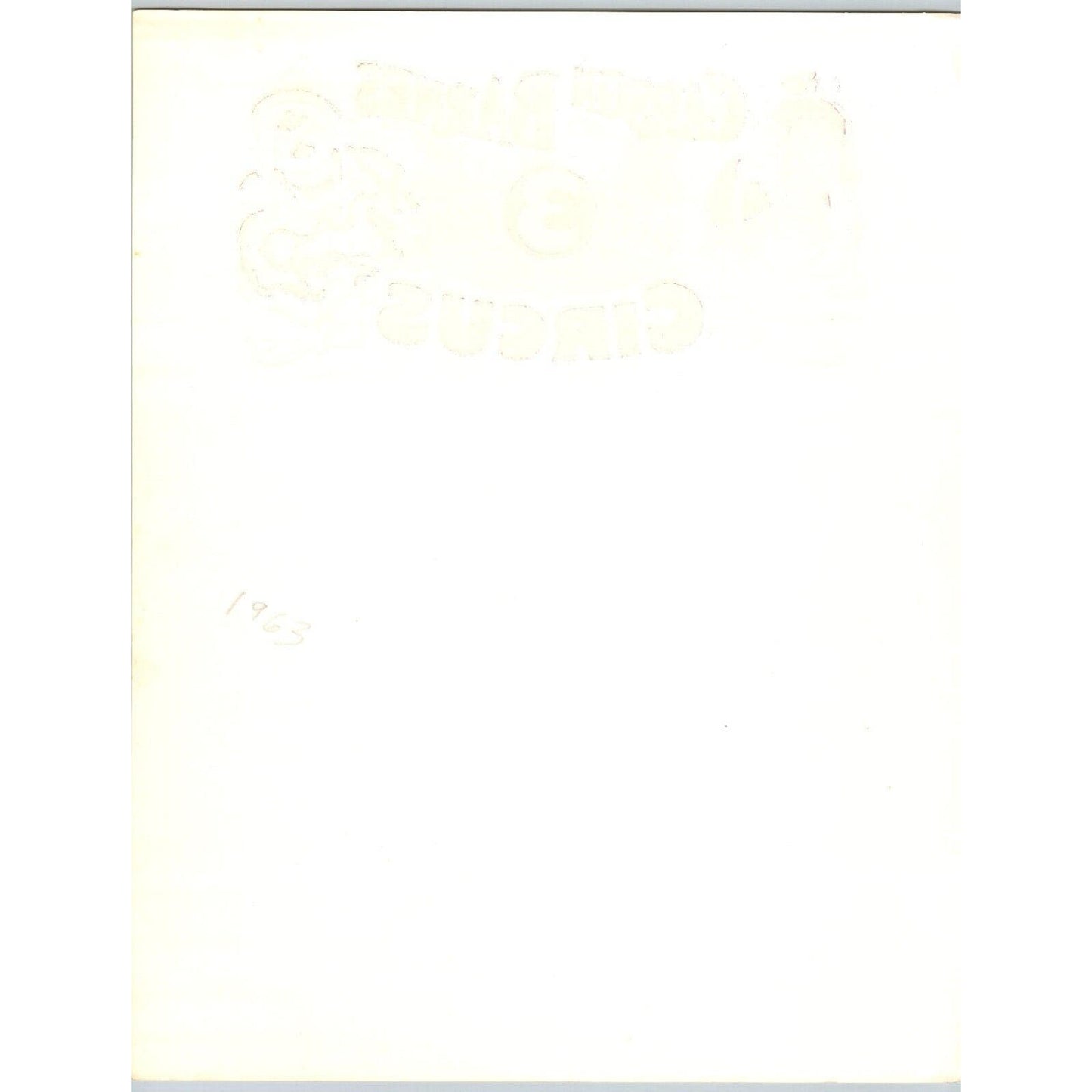 Carson & Barnes 3 Ring Wild Animal Circus Letterhead c1960's Scarce