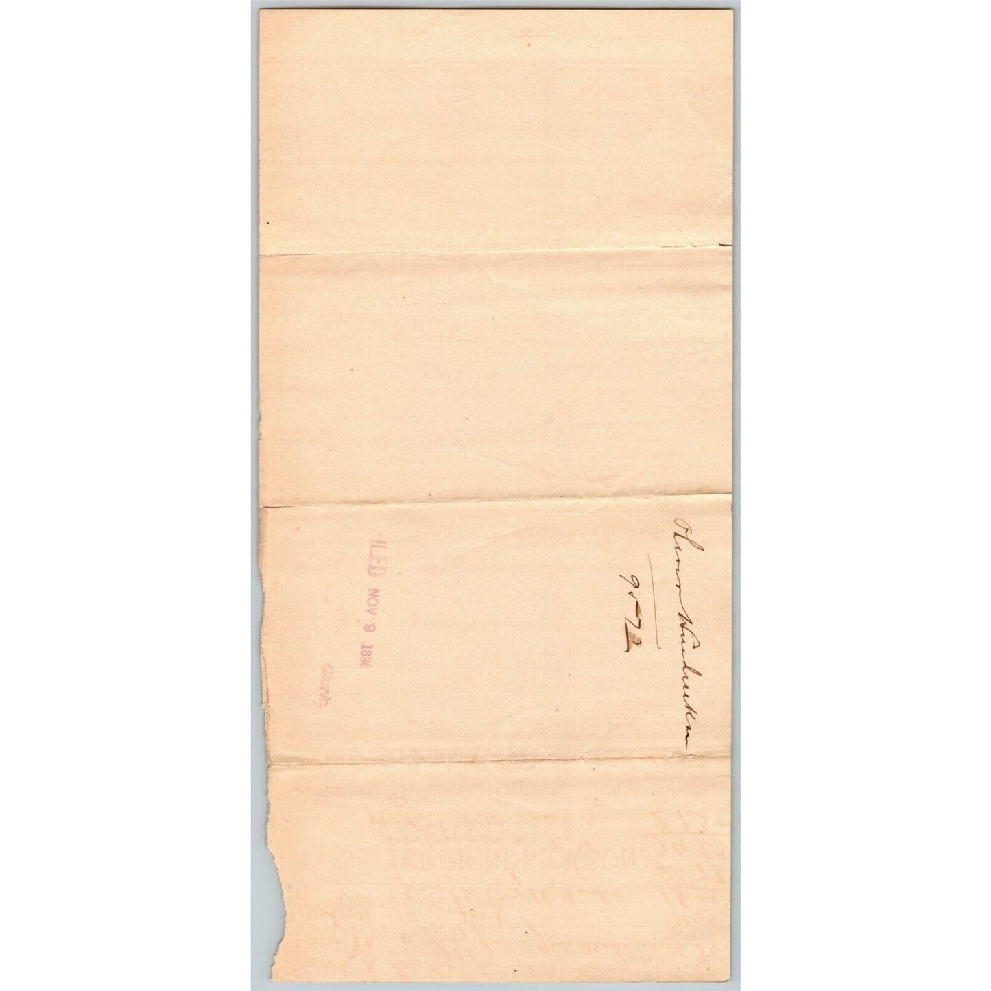 Oyster Bay, L.I. NY Billhead Letterhead 1894 Oliver Hendrickson, Contractor