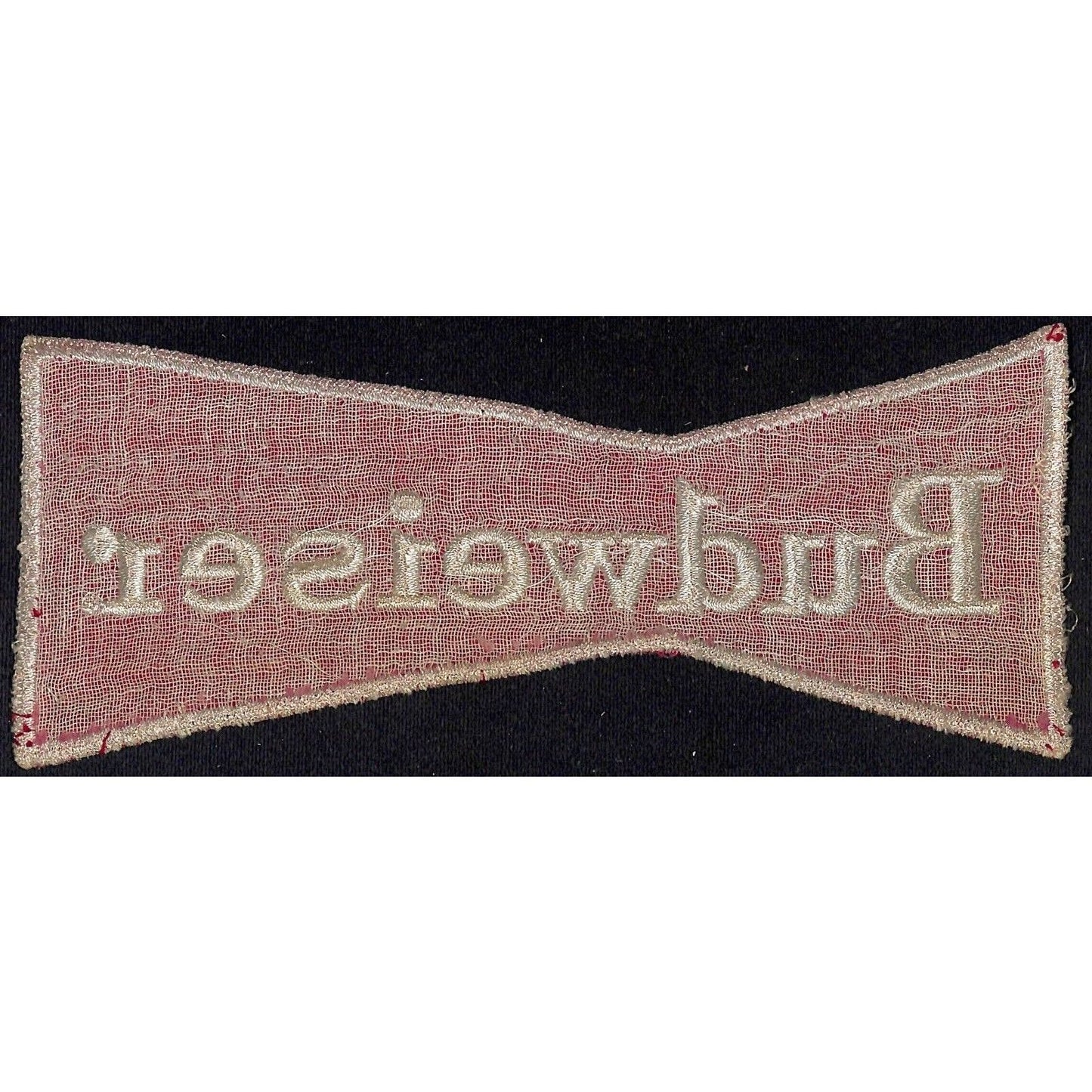 Budweiser Bowtie Embroidered Jacket / Back Patch -- Large c1960's-70's