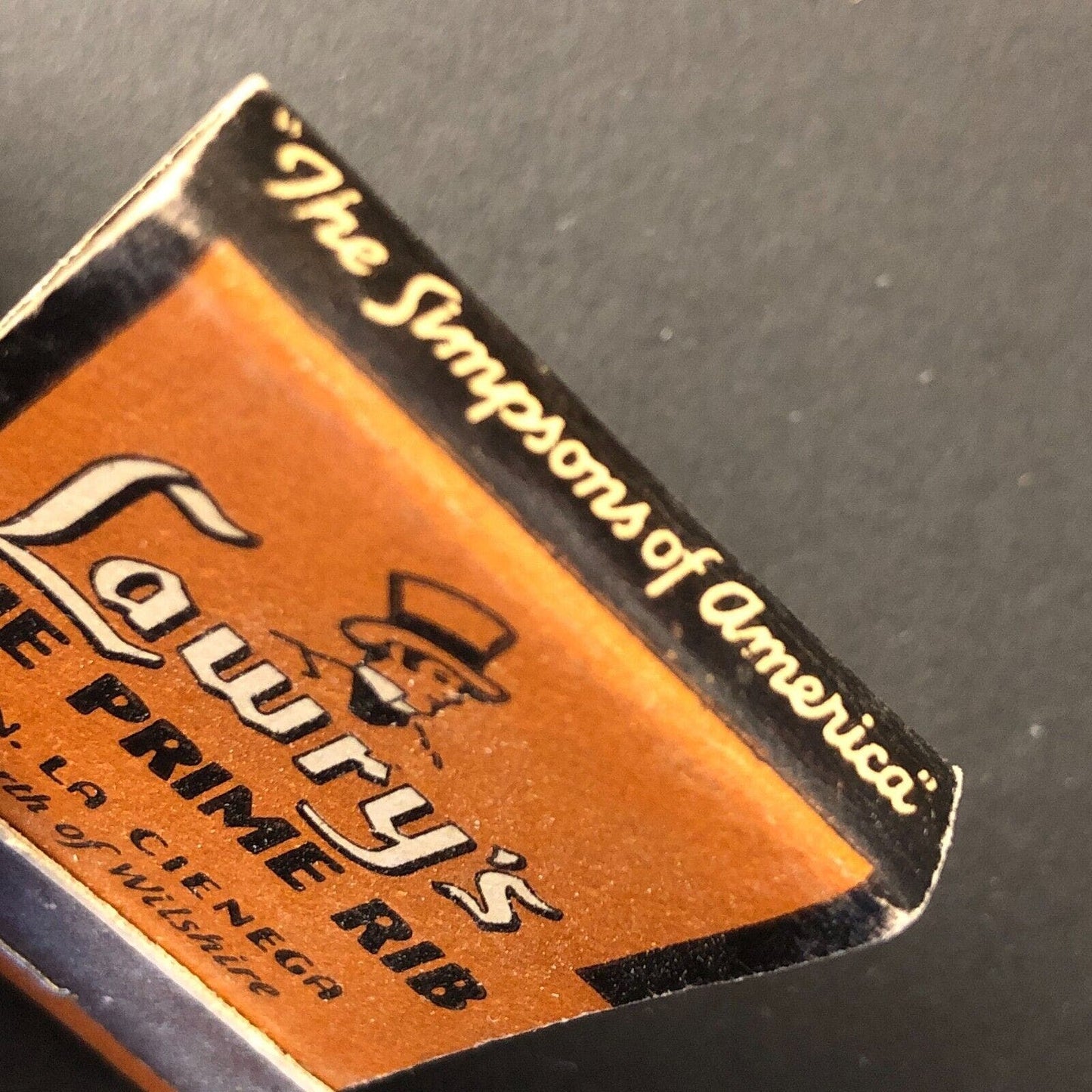 Lawry's The Prime Rib Restaurant LA Full Matchbook Chef c1938-47 1st Location*