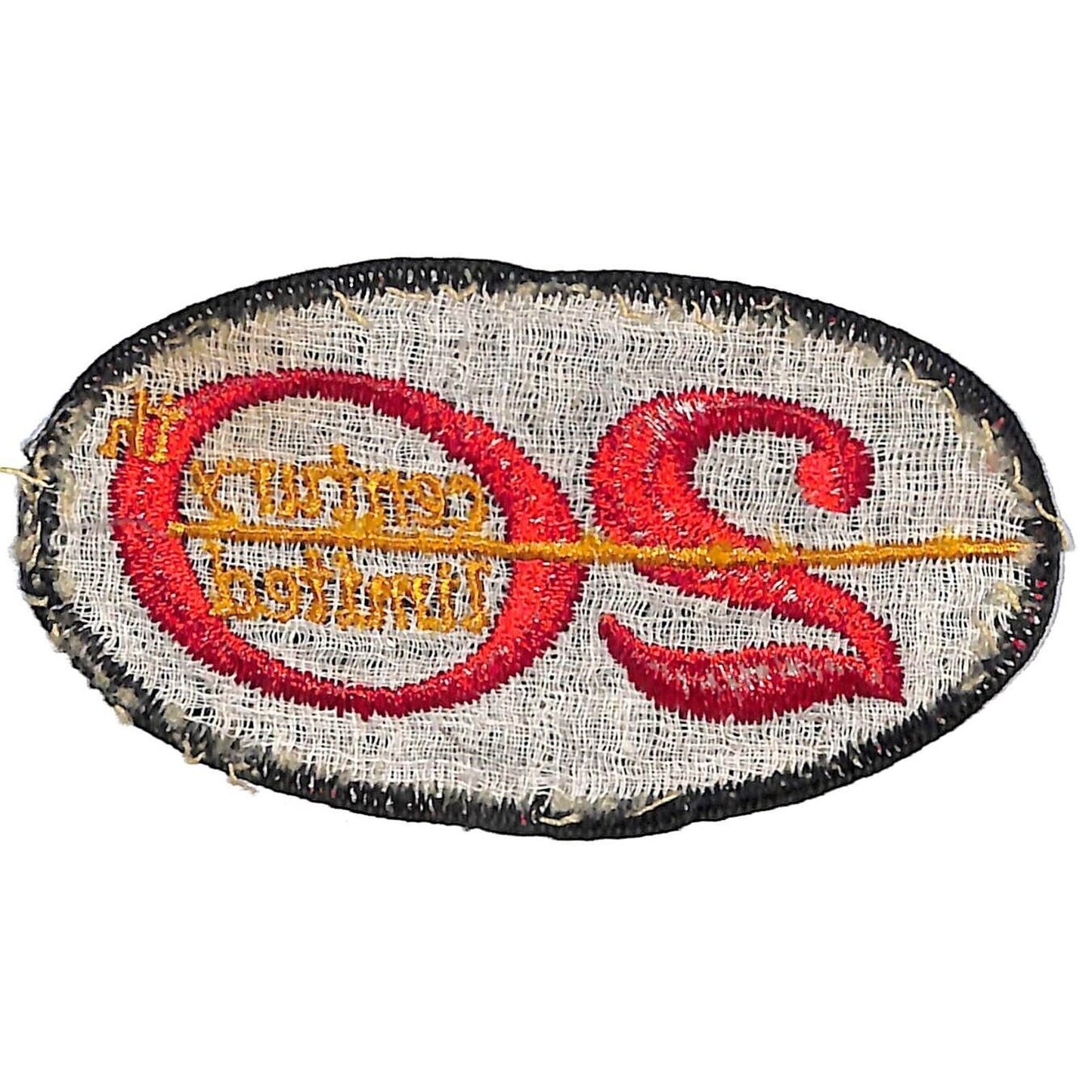 20th Century Limited Railroad Embroidered Cloth Patch NOS c1960's-70's 2" x 4"