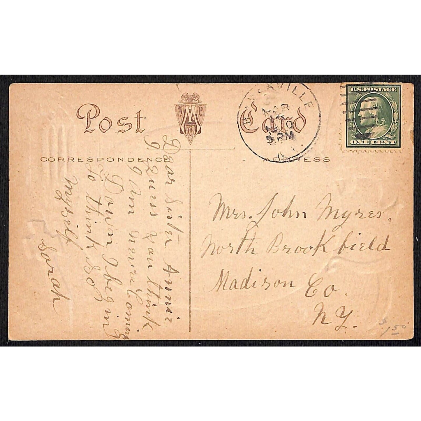 Ireland Postcard Ross Castle, Killarney Harp Cross Church Emboss Gilt c1909-15