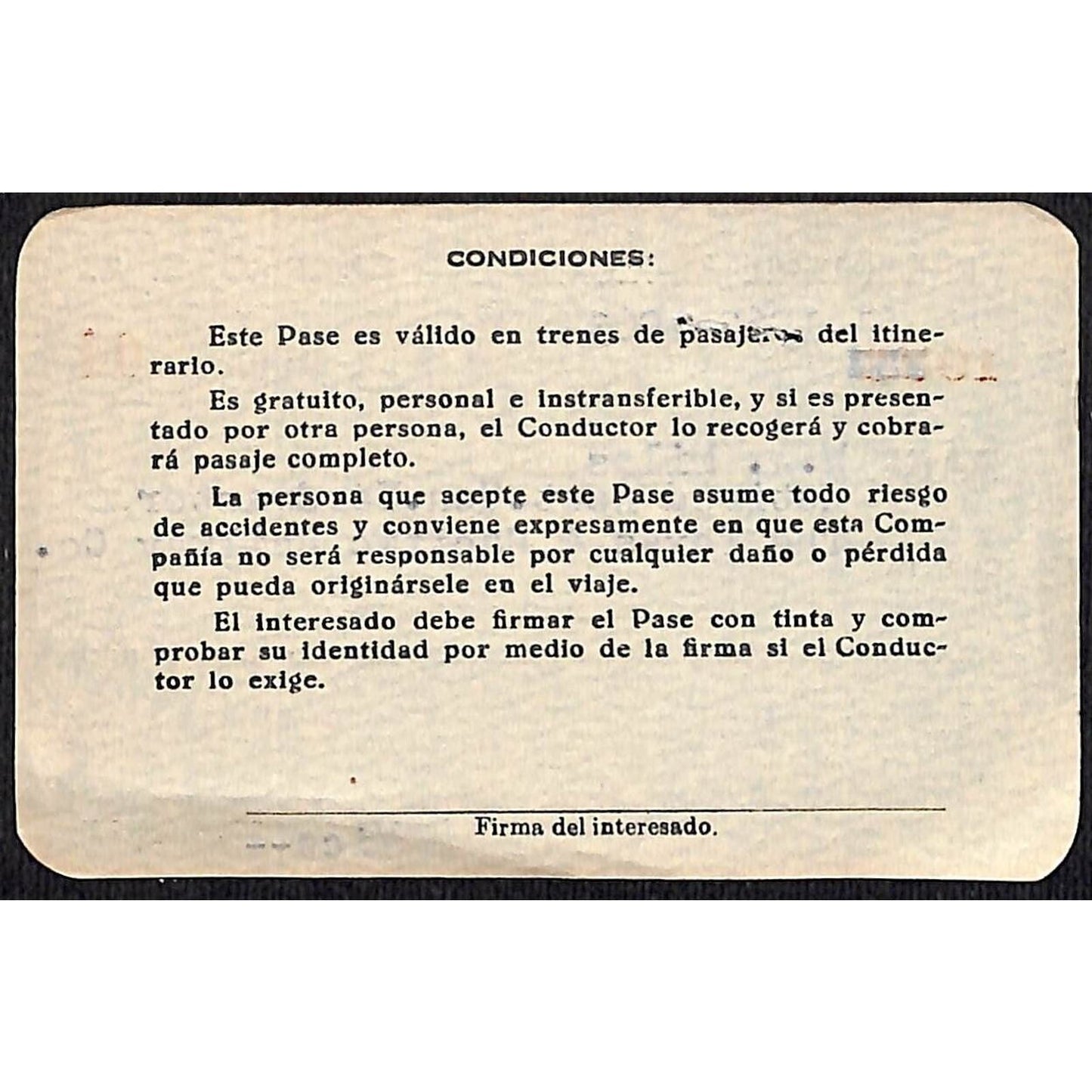 1961-62-63 Ferrocarril Mexicano Del Pacifico Railroad "3 Year" Pass