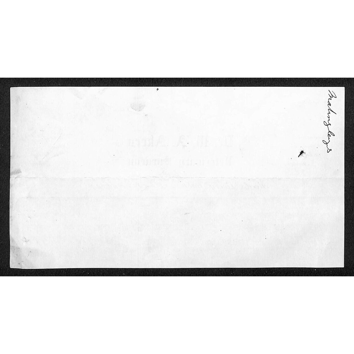 Butte MT Dr. W.A. Akers Veterinary Surgeon @ Reed's Livery Station 1906 Billhead