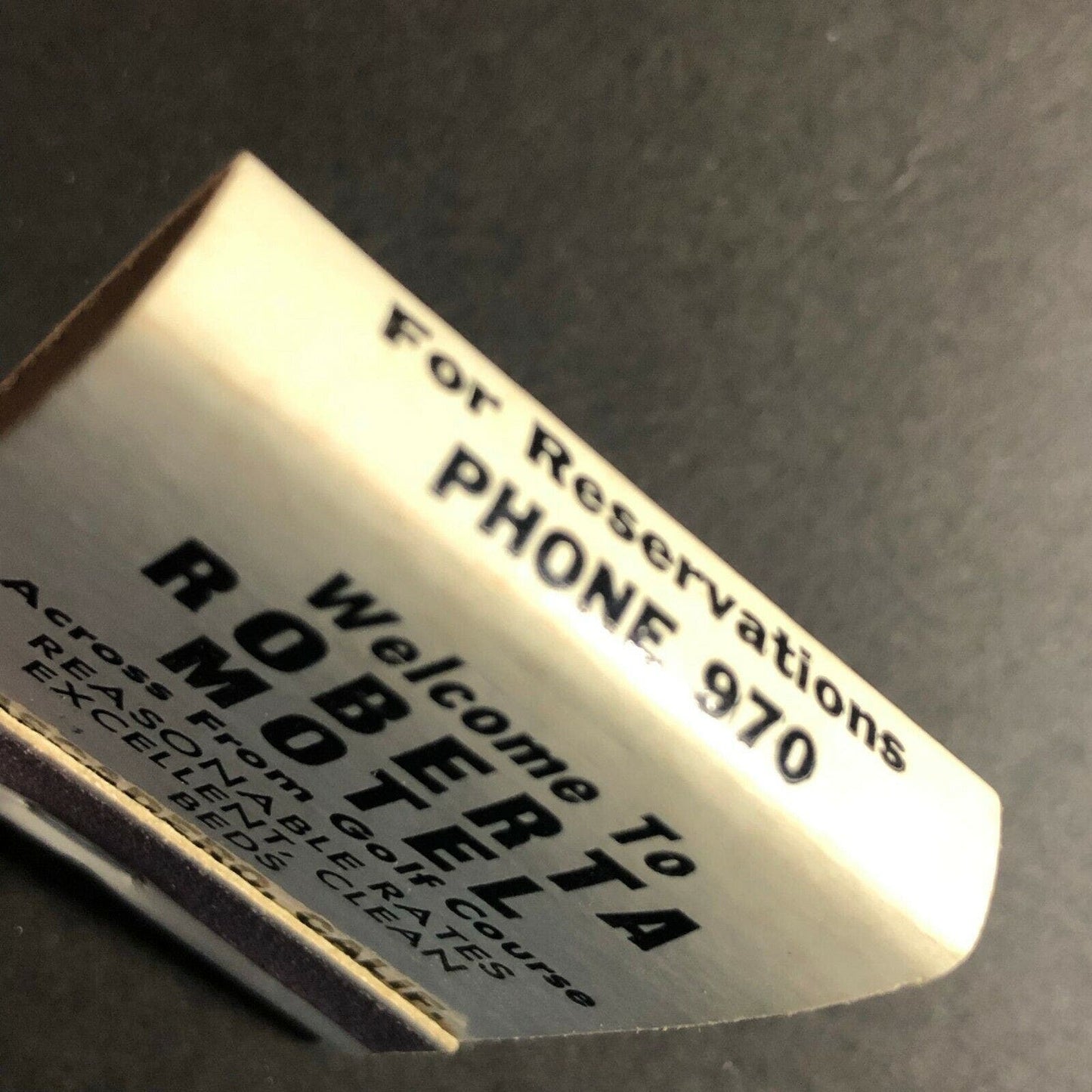 Vintage c1950's-60's Full Matchbook "Roberta Motel" Atascadero, CALIF