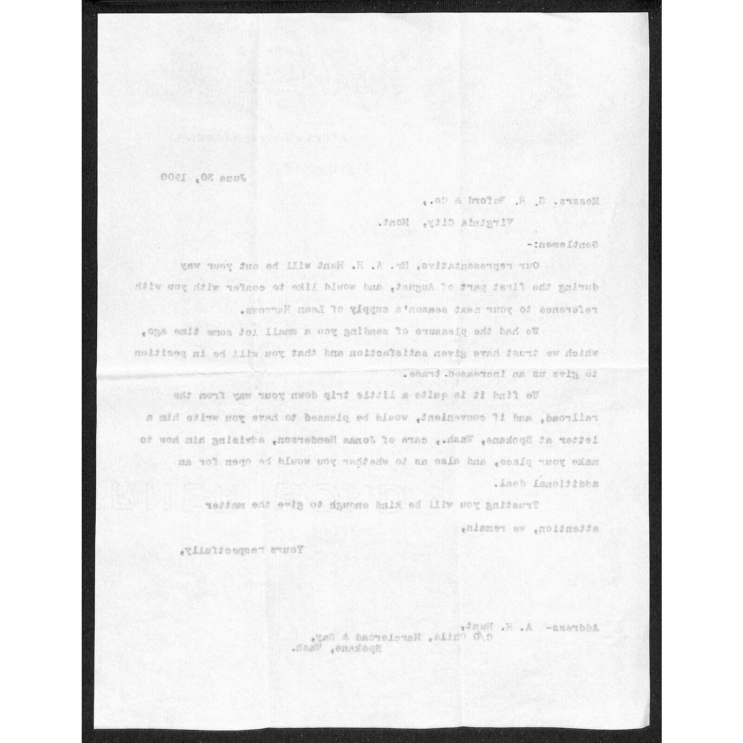 Mansfield, OH Roderick Lean Manufacturing Co. Harrows 1900 Letterhead Buford*