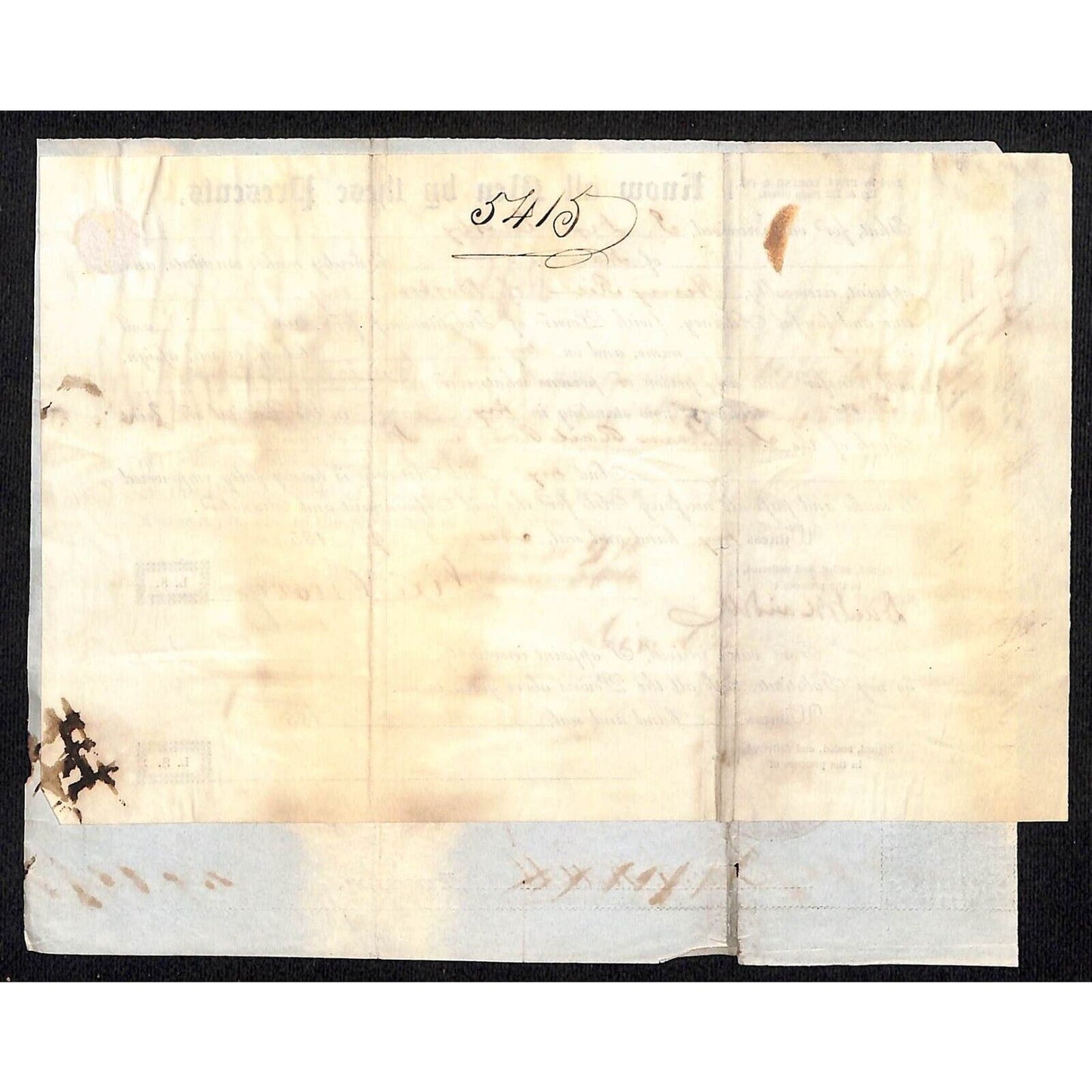 1850 Northern Railroad Stock Certificate & 1852 Attorney Document "Dixie Crosby"