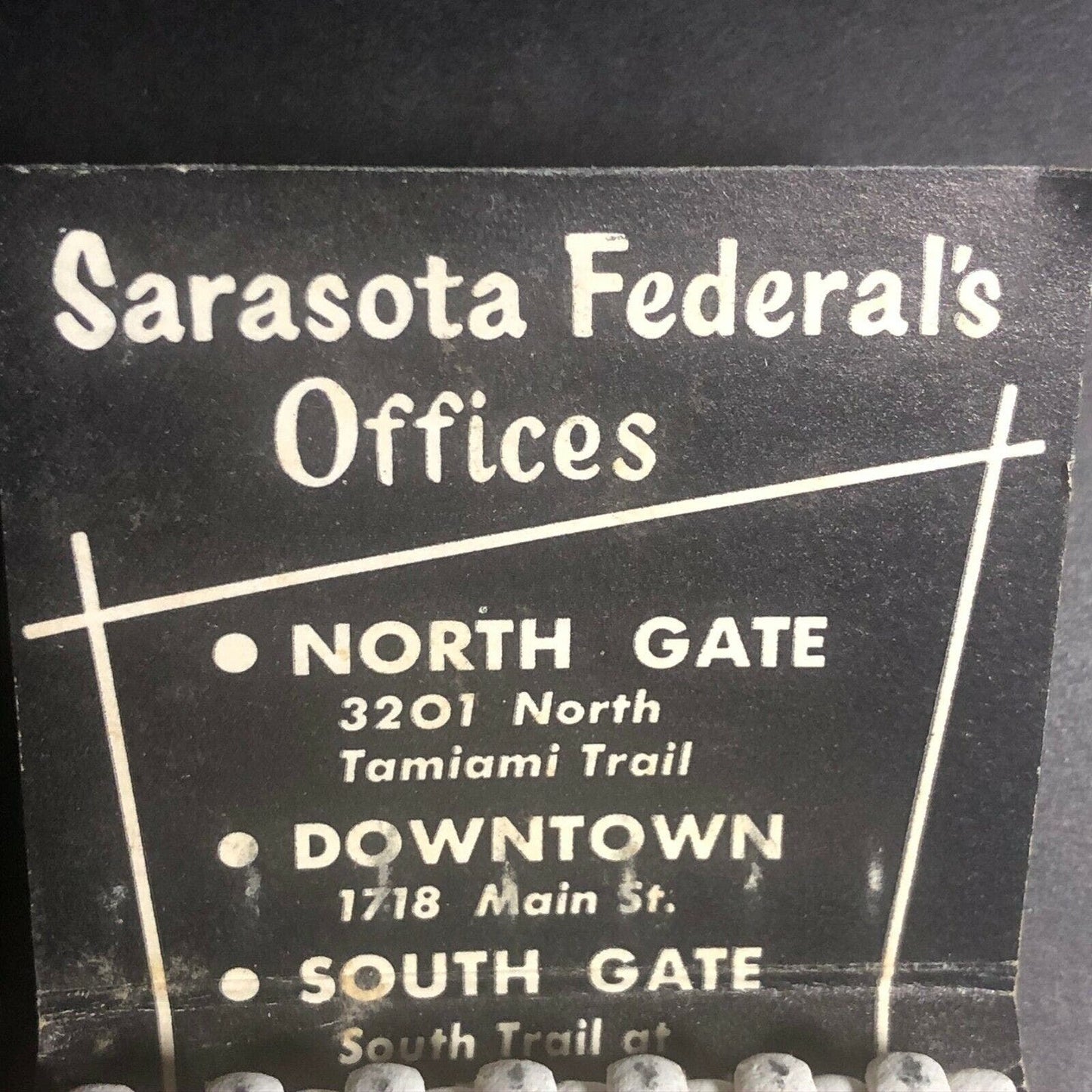 70's-80's Full Matchbook "Sarasota Federal Savings & Loan FL