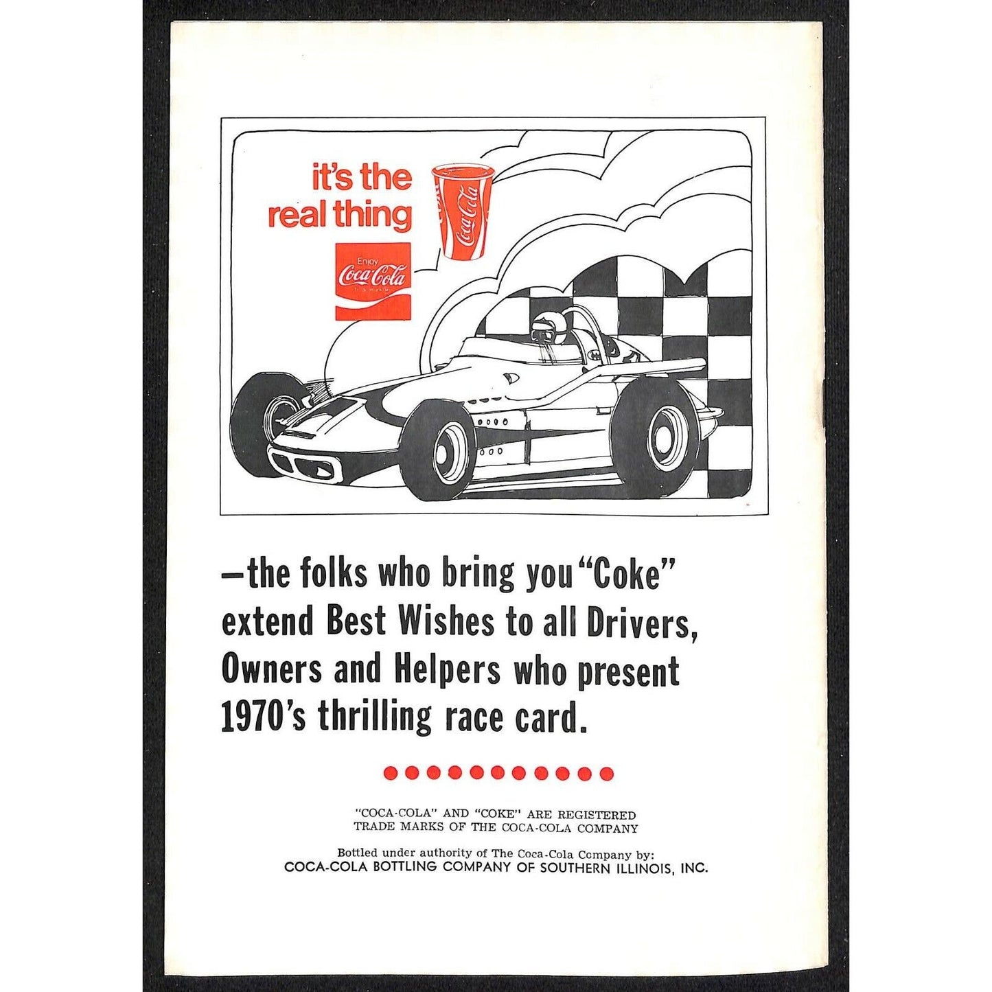 Scarce Sept 71970 USAC Du Quoin State Fair Auto Race Program Al Unser Cover
