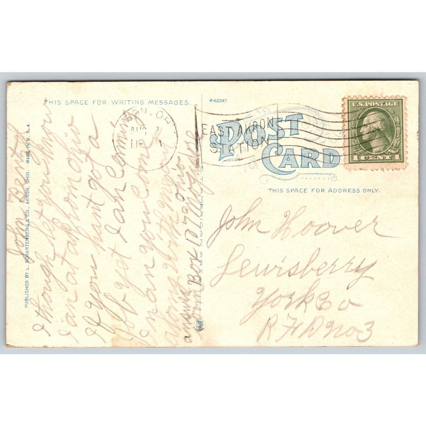 The Miller Rubber Co. Akron, OH Advertising Postcard c1915-20