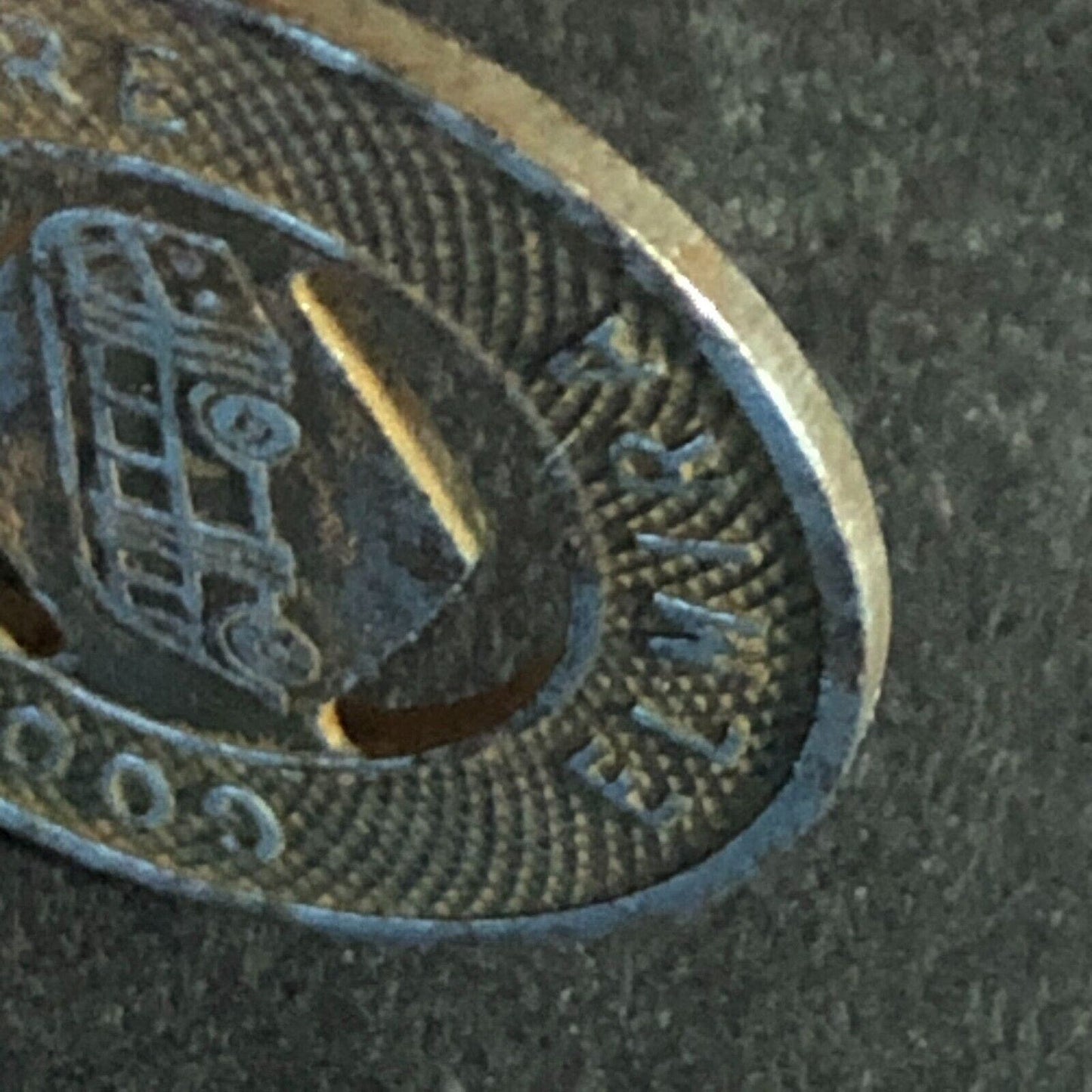 N. Y. S. E. & G. Corp. Elmira (NY) Steel G/F One Fare Transit Token 21mm c1944