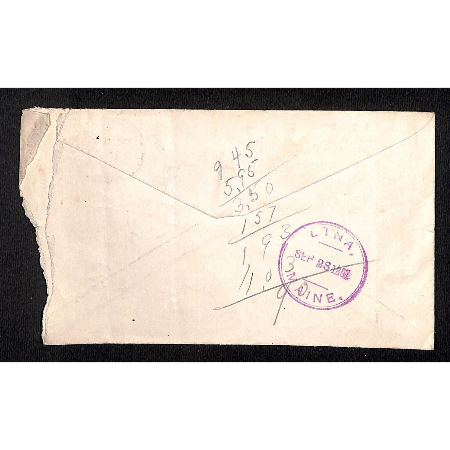 Bangor, ME Anvil Soda / J. A. Boardman & Co. 1891 Cover Only