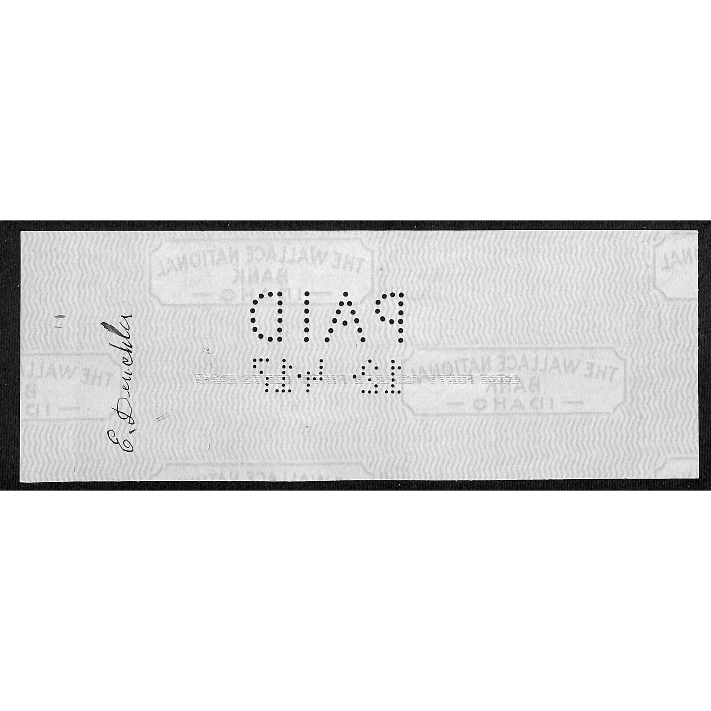 1917 Wallace, Idaho Amazon-Manhattan Mining Co. $40.50 Bank Check w/ Vignette