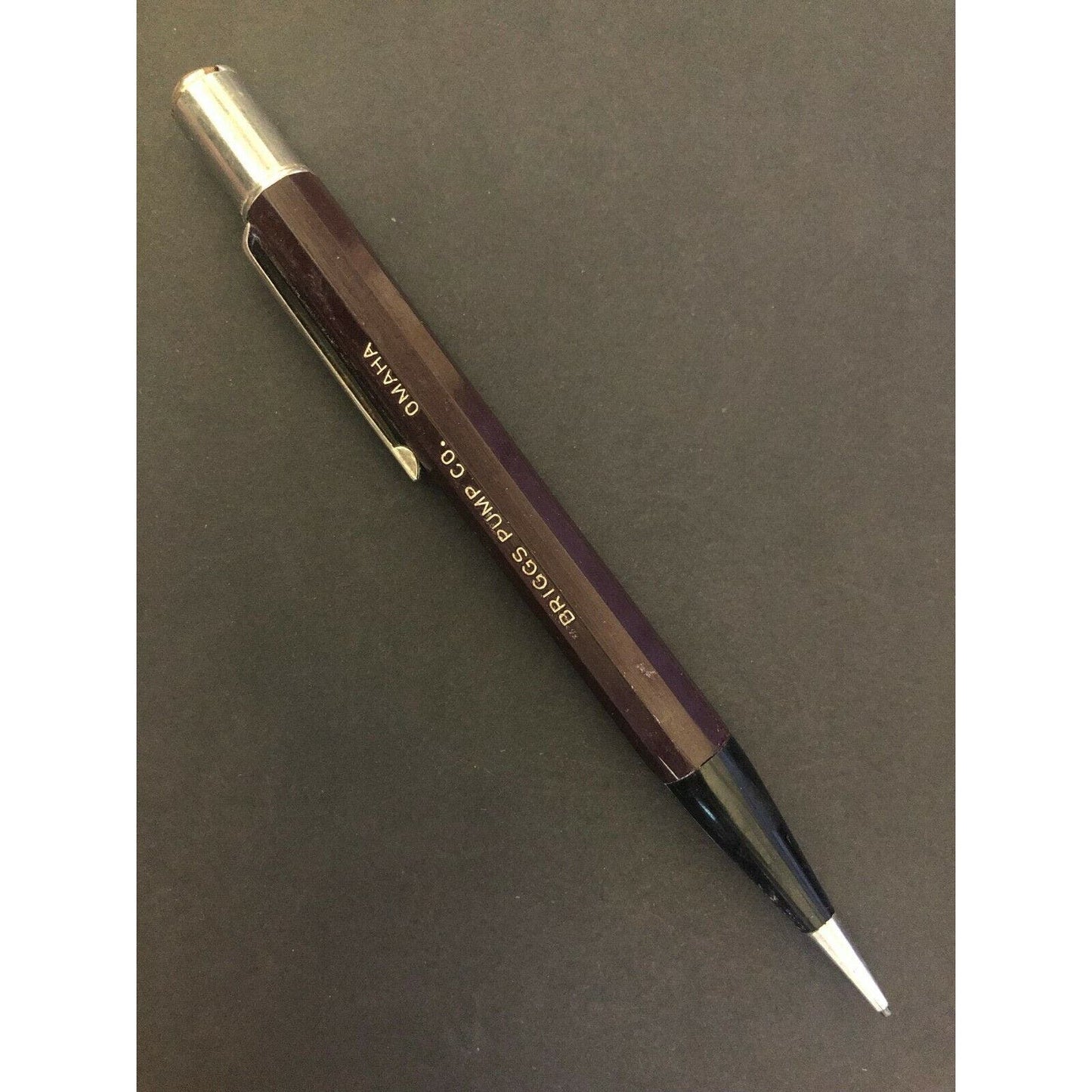 c1940's-50's "Briggs Pump Co." Omaha Mechanical Advertising Pencil