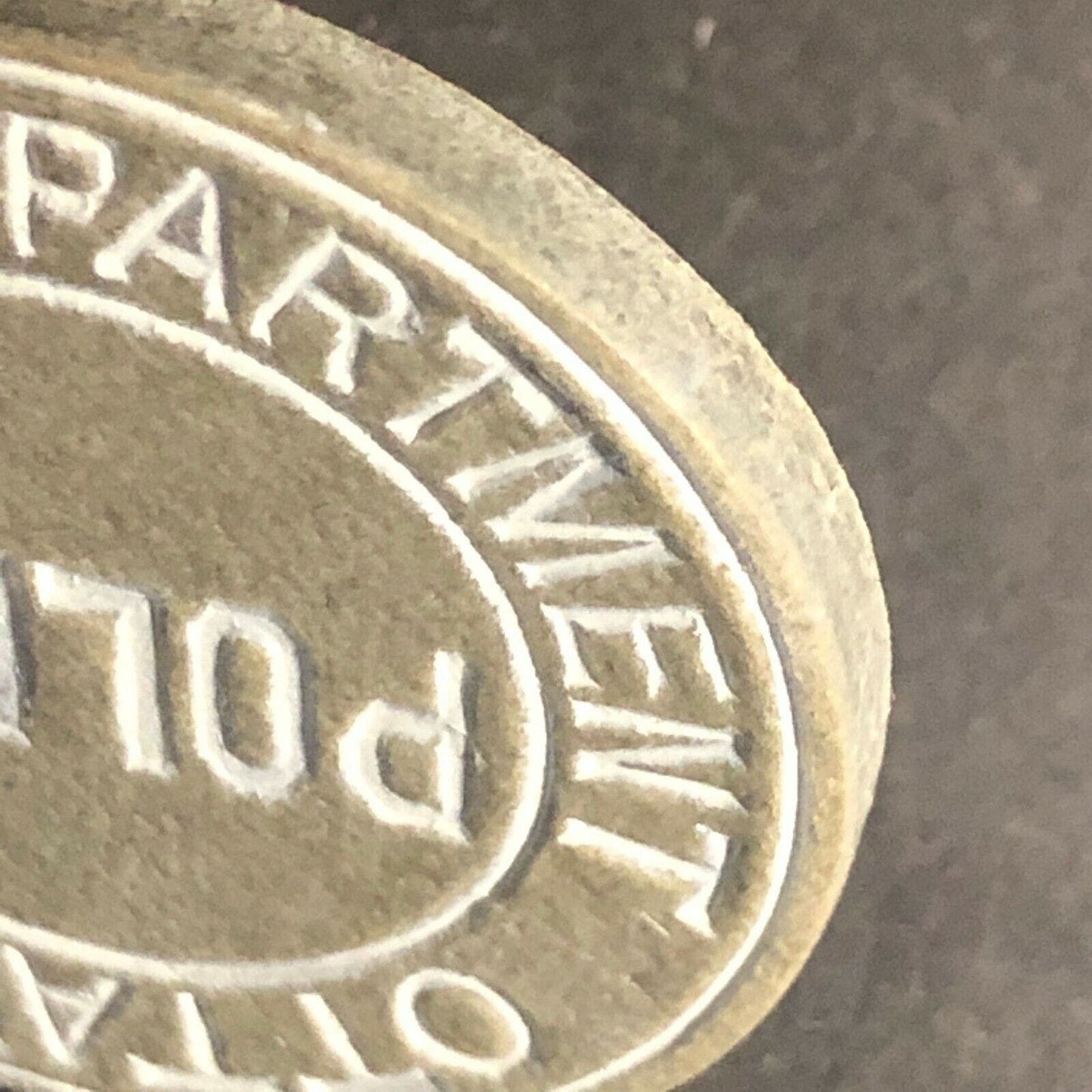 Vintage c1960's-70's 32mm Pressed Fiber / Wood "Ottawa Police Department" Token