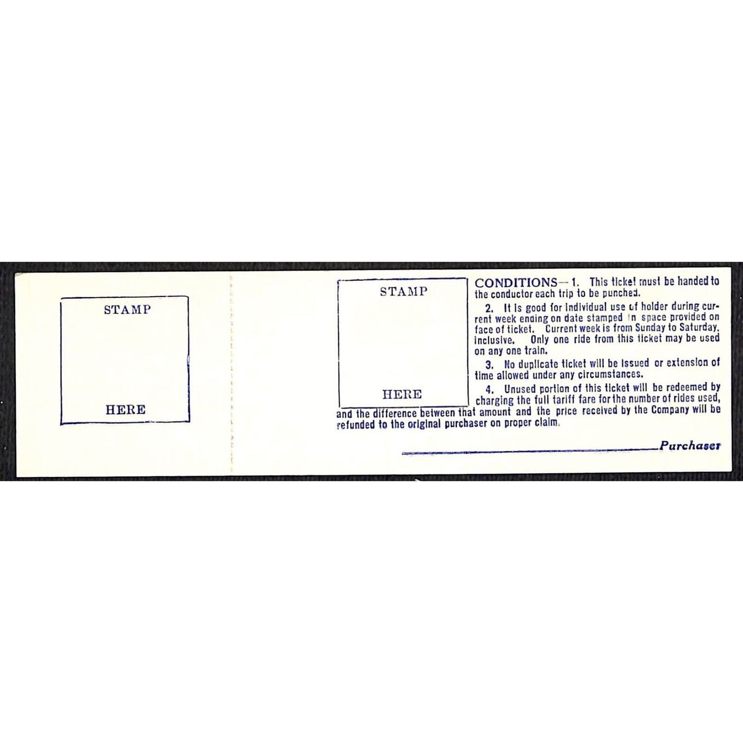 Chicago Aurora and Elgin Railway (1902-57) 10 Ride Ticket Aurora Williams Road