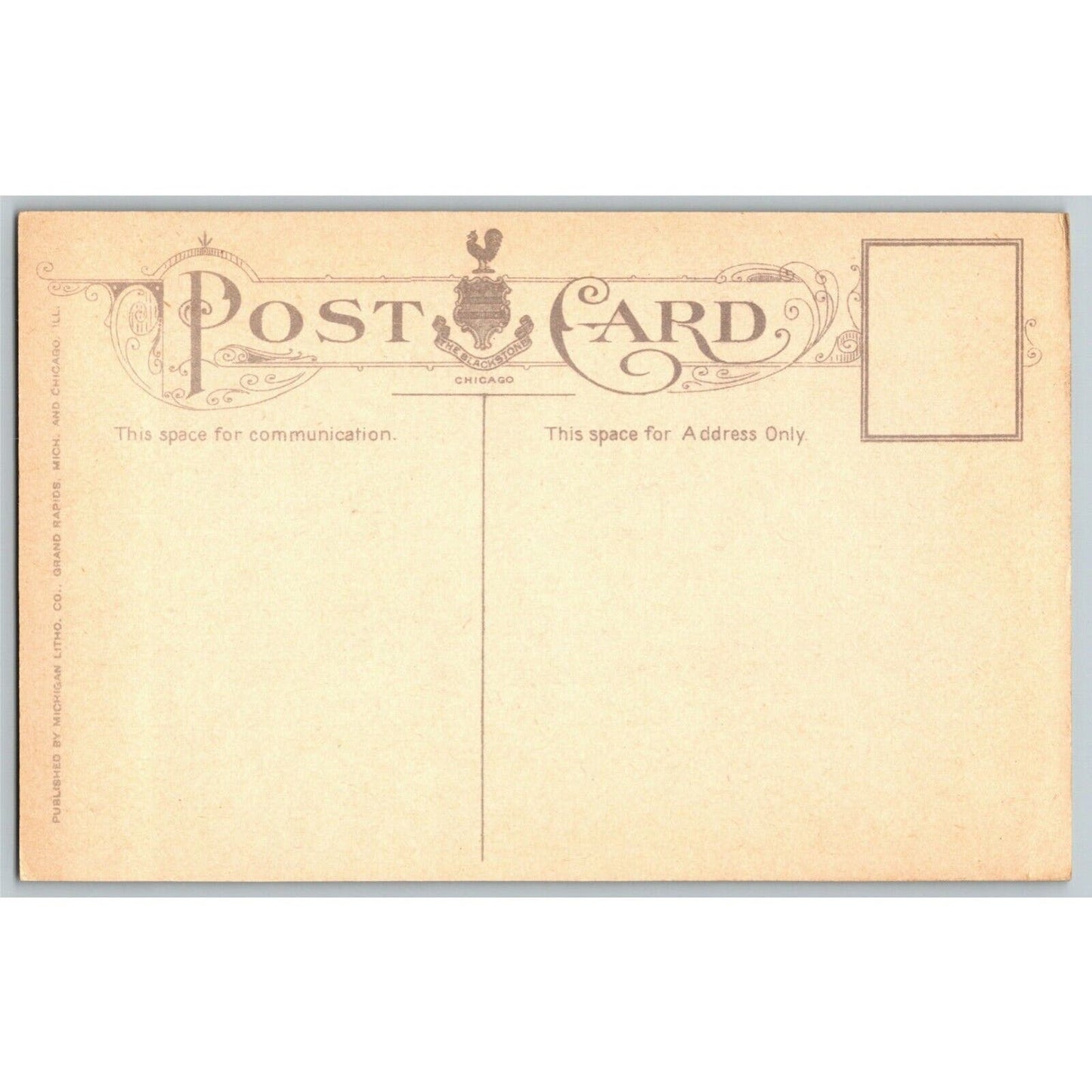 "The Blackstone" Parlor and Bed Chamber Chicago - Vintage Postcard NP