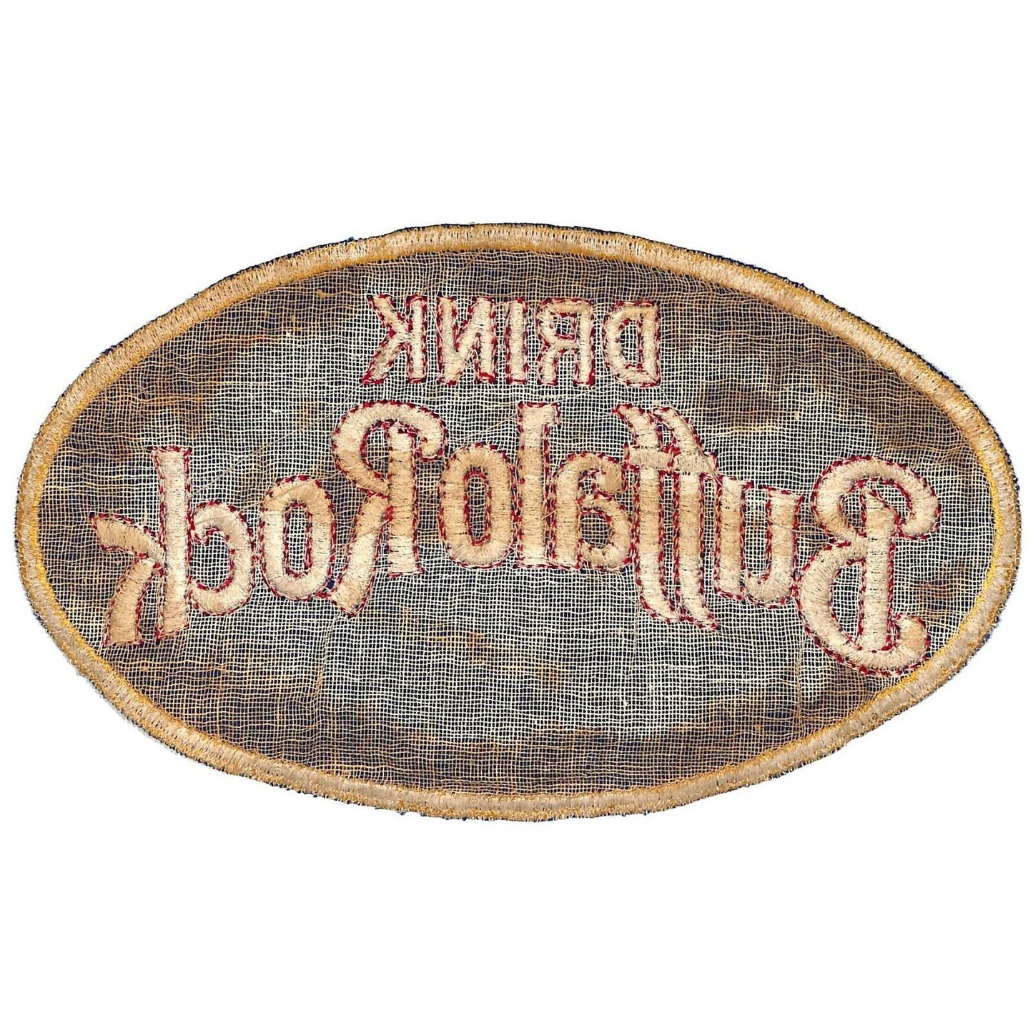 Drink Buffalo Rock Embroidered Soda Patch c1930's-40's VGC Very Scarce