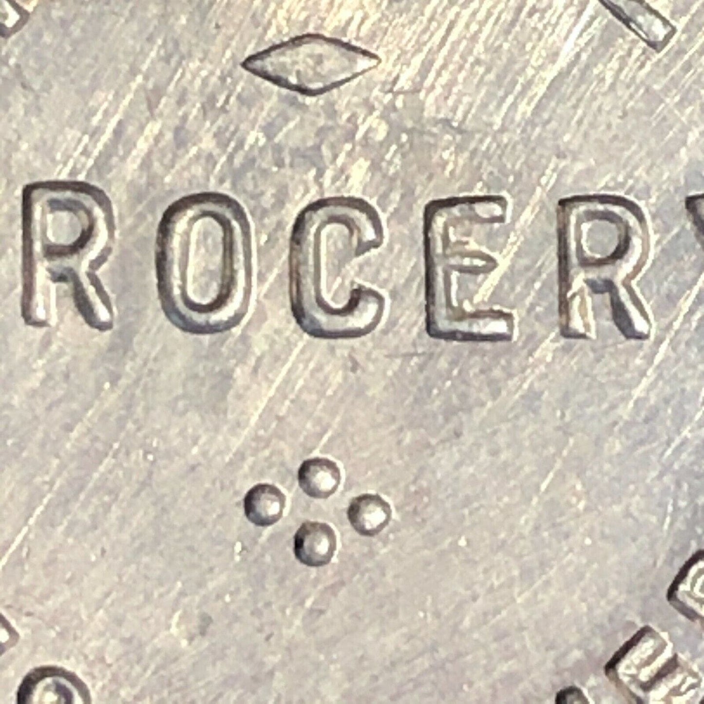 Hinze Grocery 28mm Aluminum Token "Good For 50c In Trade" Gresham, Nebraska