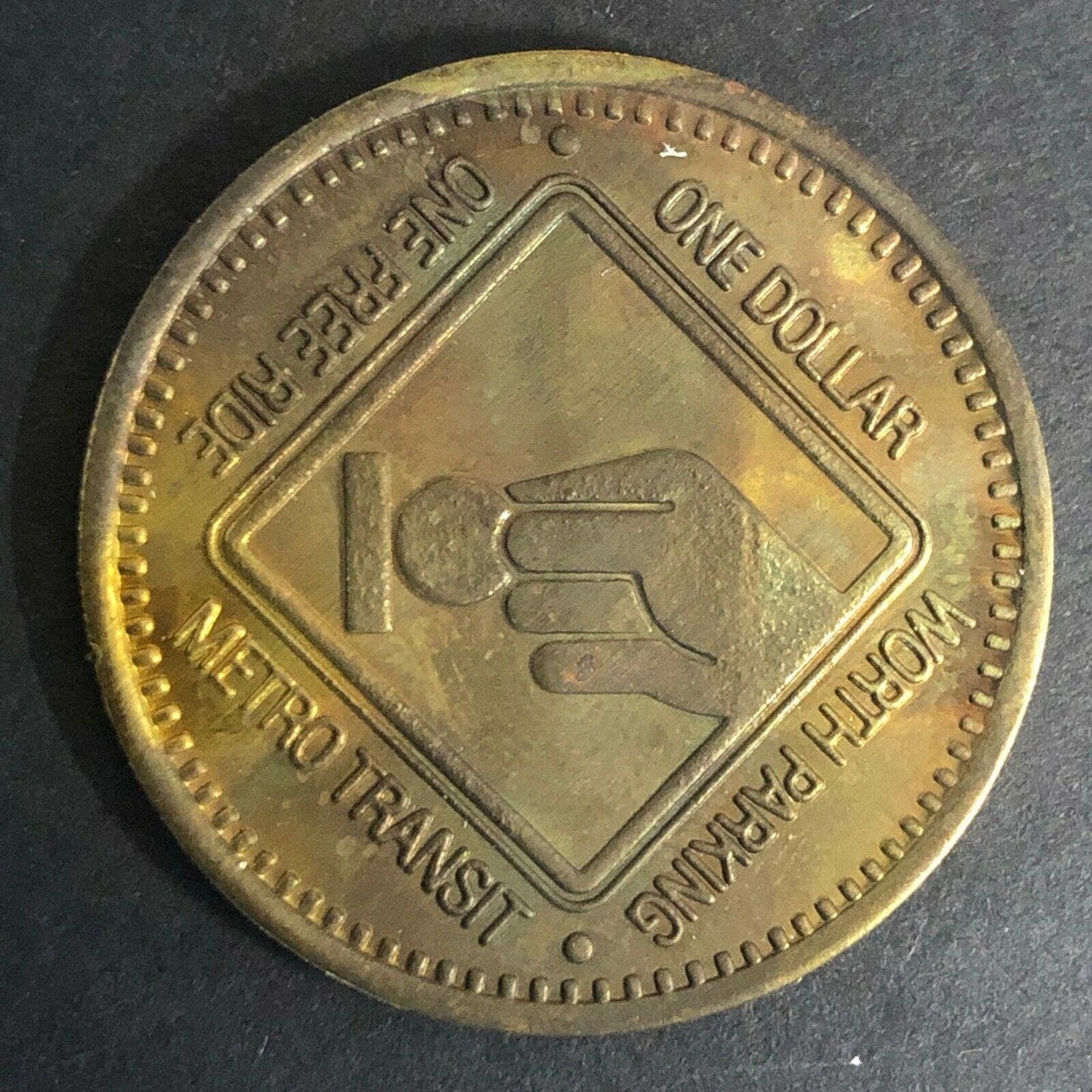 Vintage 29mm Downtown Seattle Association's "Easy Streets" Brass Token VGC