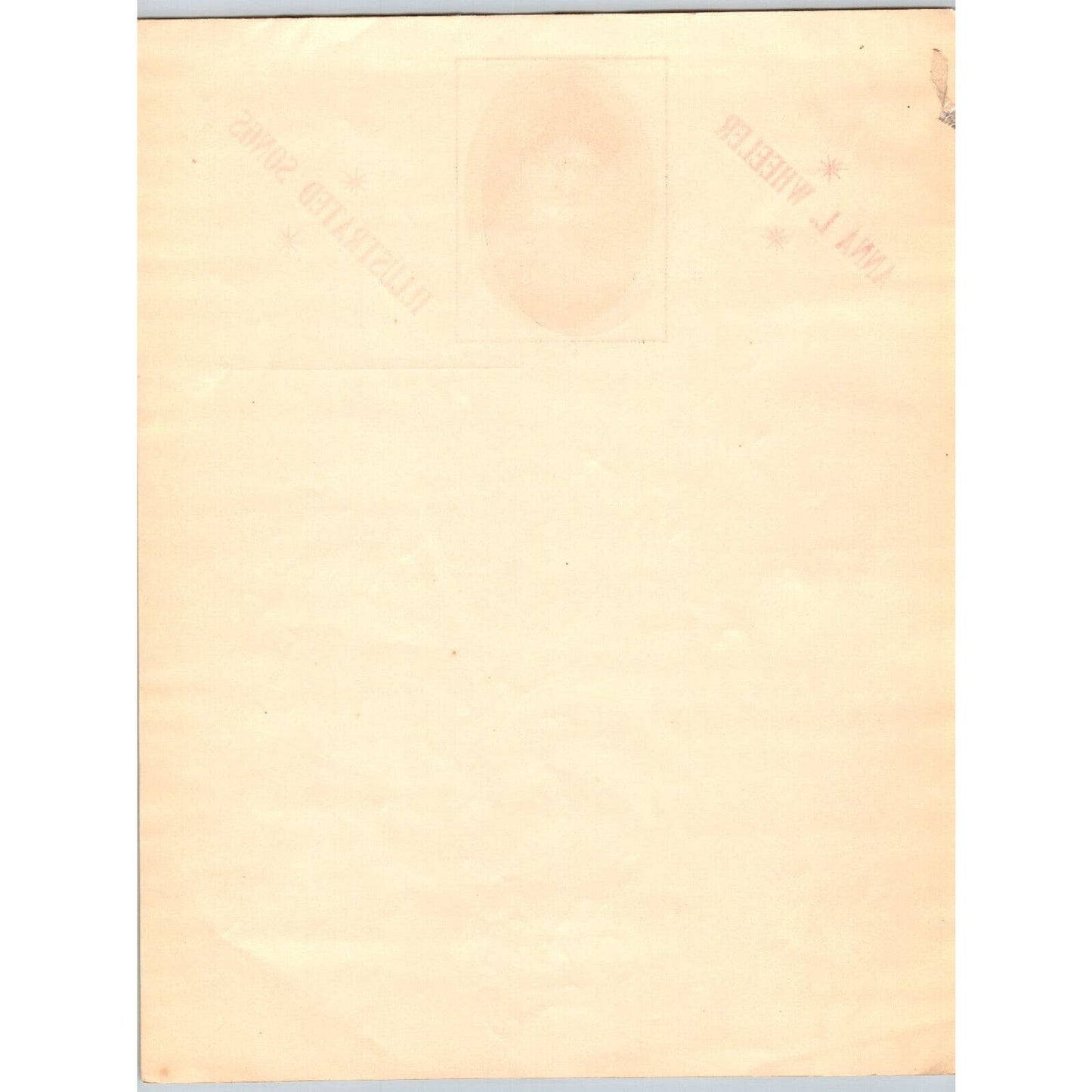 Anna L. Wheeler Illustrated Songs Circus Letterhead c1900-1909 Scarce