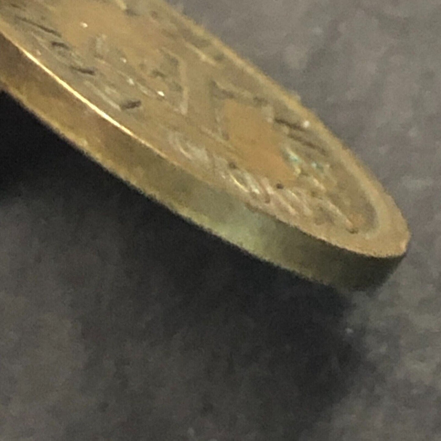 "F" Good For 5¢ In Trade Token Brass 21mm Scarce Unknown