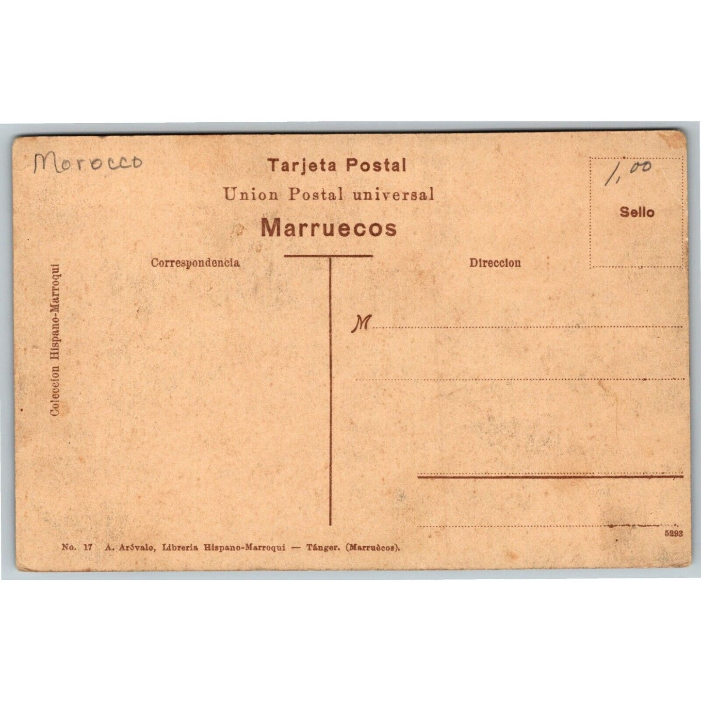 Vintage Postcard "Tetuan, Puerta de la Reina Isabel"