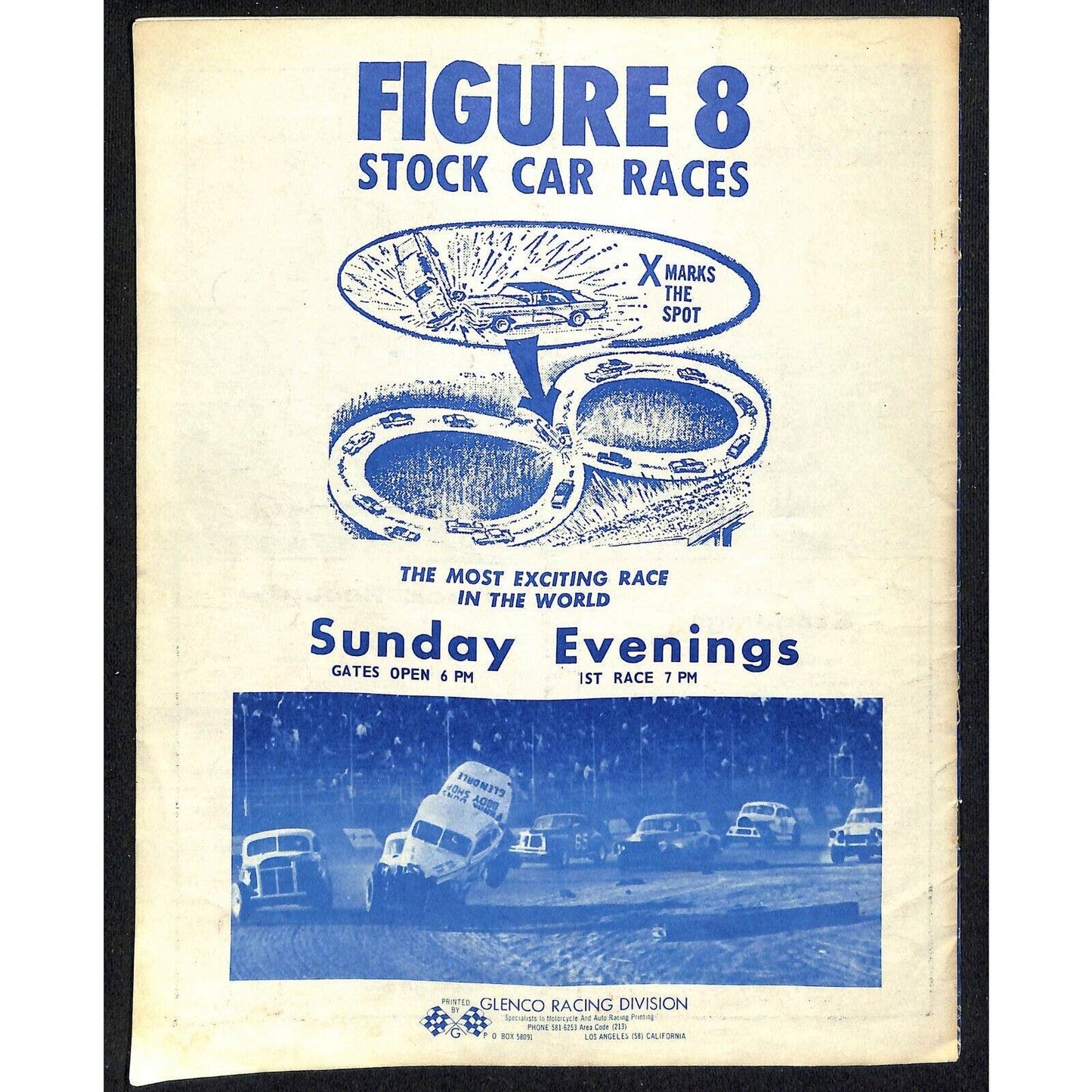 Scarce July 4 1966 CRA "Firecracker Fifty" Auto Racing Program Ascot Park