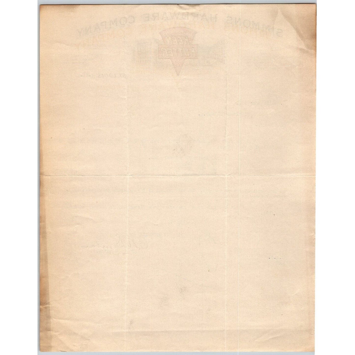 Keen Kutter Simmons Hardware Co. St. Louis 1909 Letterhead - Henry Hall Rods