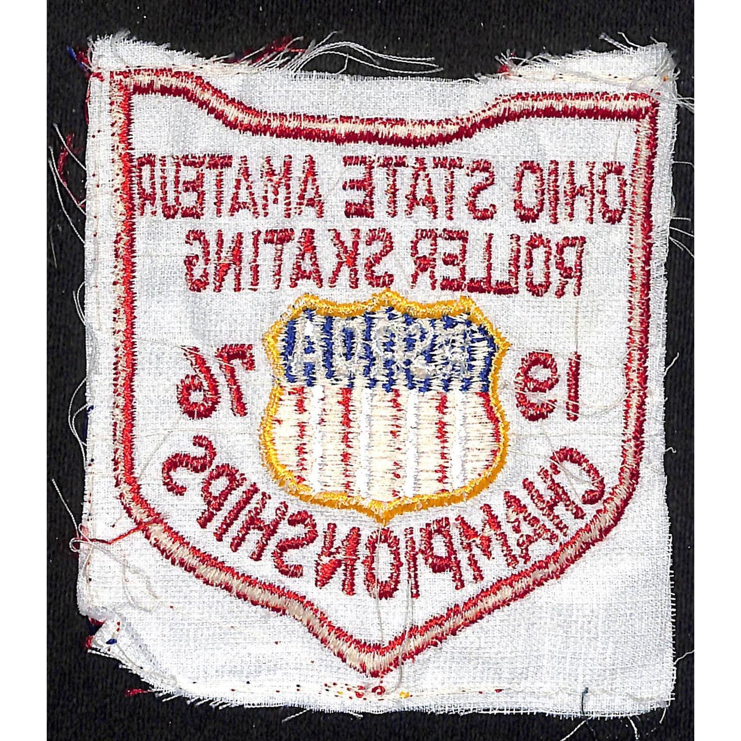 1976 RSROA Ohio State Amateur Roller Skating Vintage Embroidered Patch - Champ