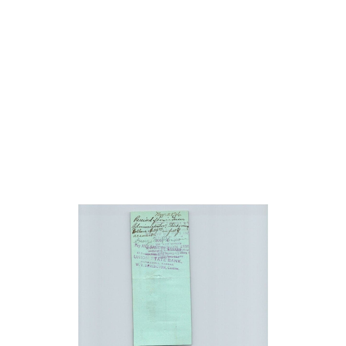 Braman, OK 1906 Territorial Citizens State Bank Check - Scarce