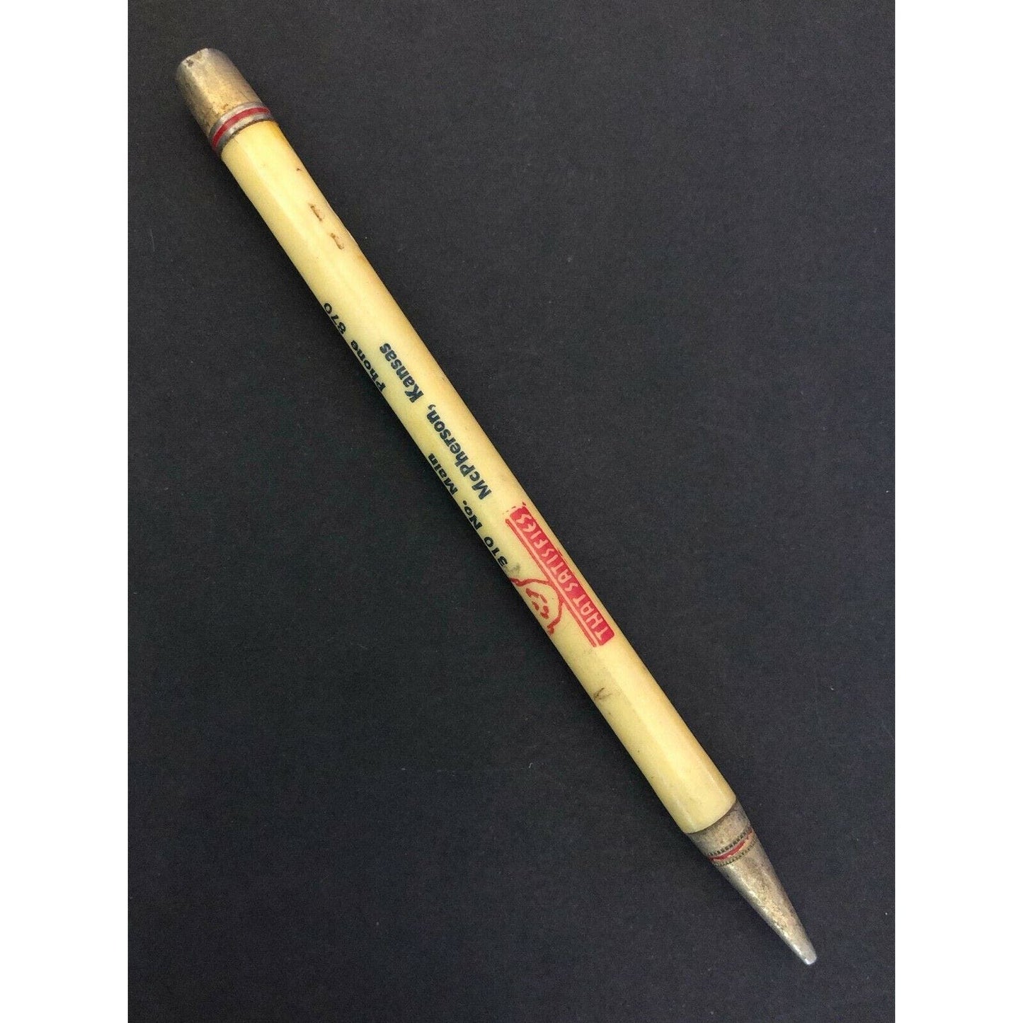 c1940's-50's "Hutcherson's Wheel Aligning" MacPherson, KS Advertising Pencil