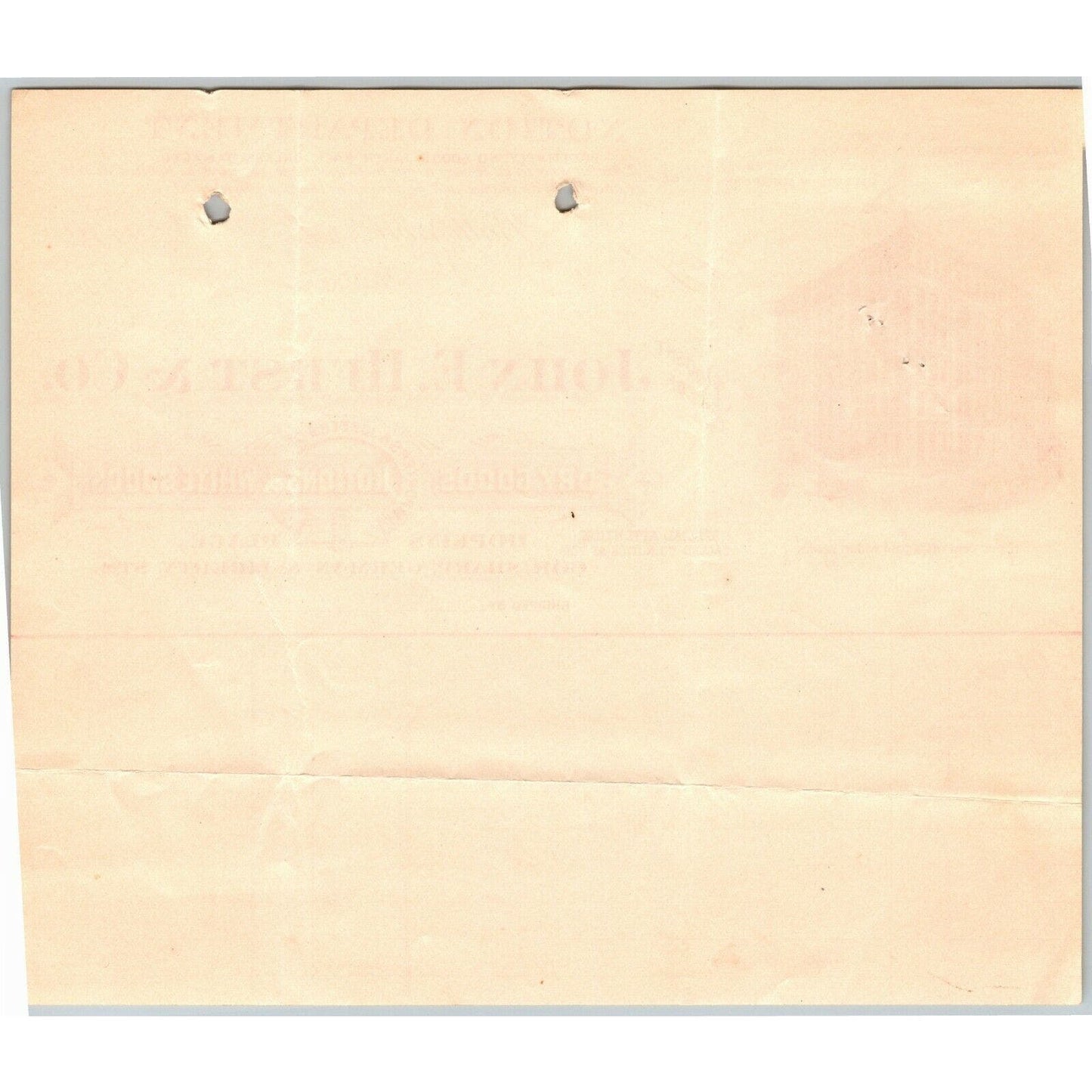1900 $1.58 Letterhead Billhead John E. Hurst Dry Goods Baltimore Ephraim Baker*