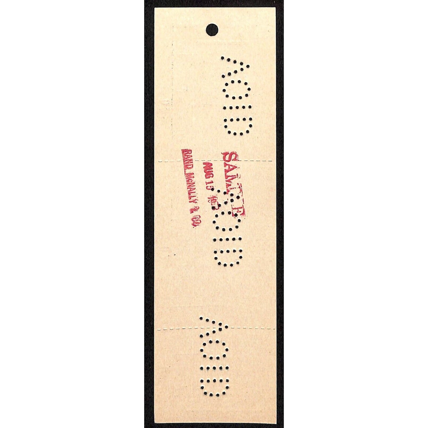 Burlington Route Galesburg to Chicago Unused VOID SAMPLE Ticket 1963 #07 Scarce