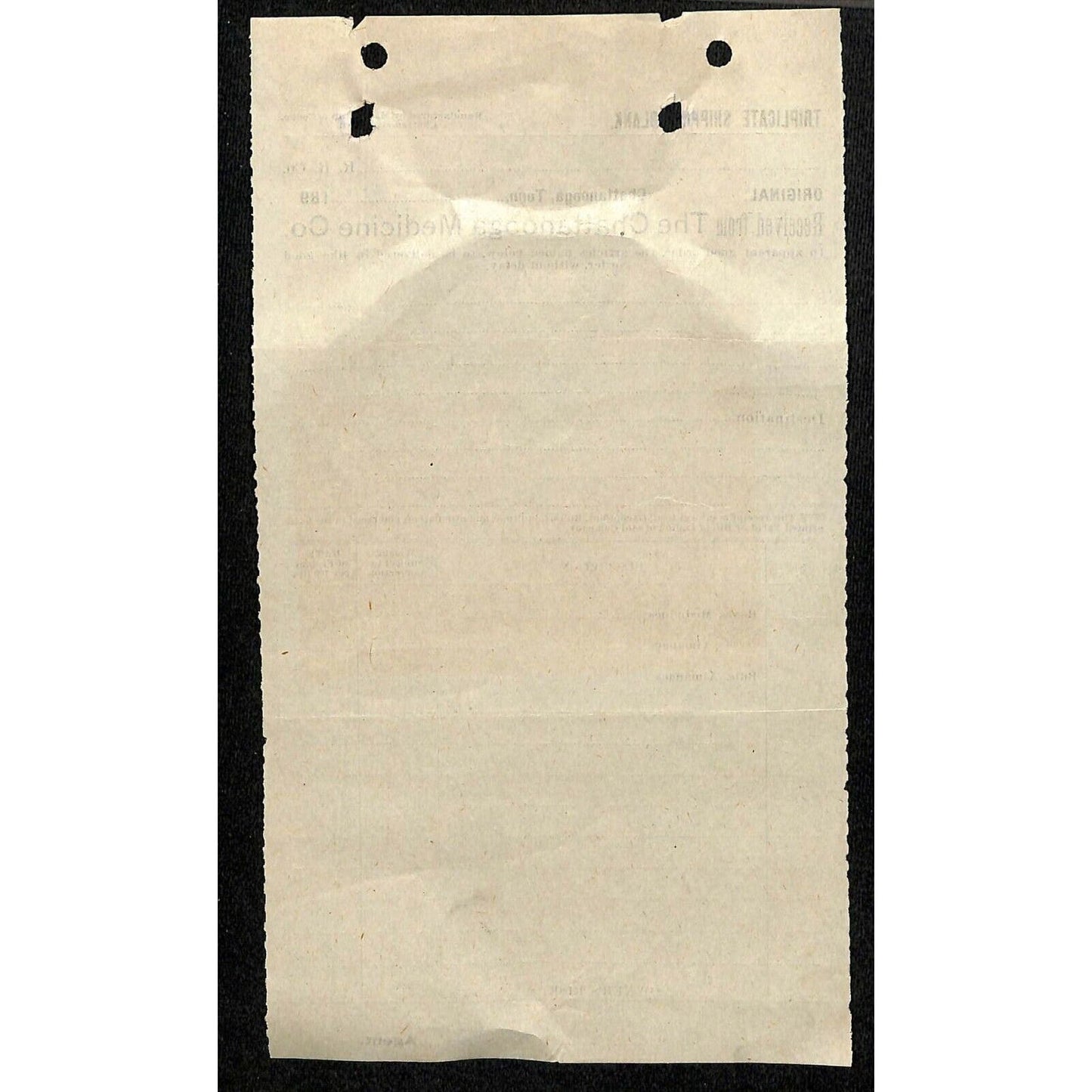 1899 Scarce Letterhead / Billhead Chattanooga Medicine Co. Tenn. - E. Baker*