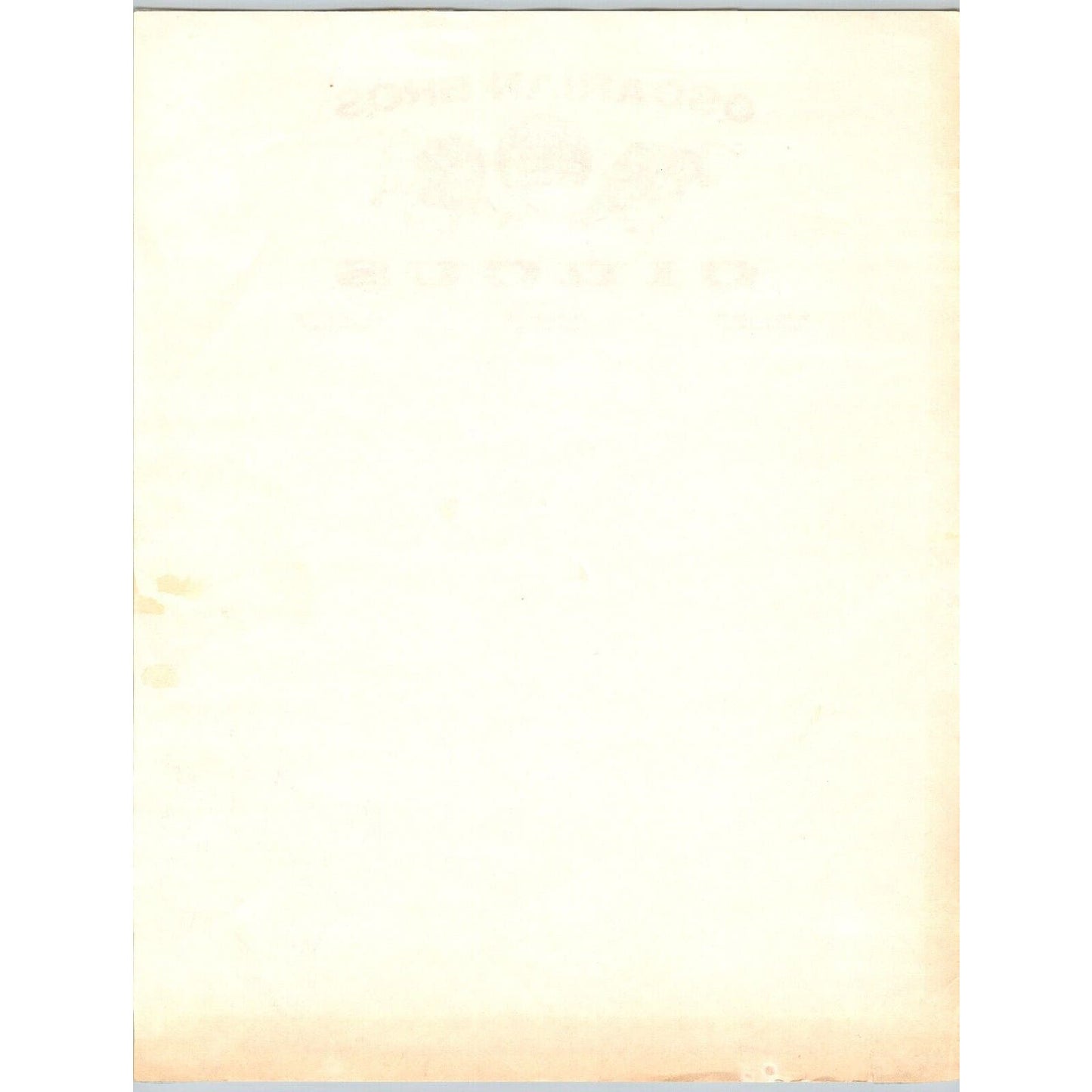 Oscarian Bros. Circus Letterhead Manuel Ramos Lion Tiger c1983 Scarce
