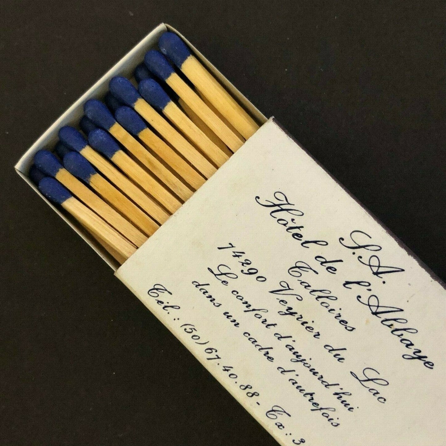 c1970's-80's Wooden Matchbox Matchbook "Domaine de Chateauneuf"