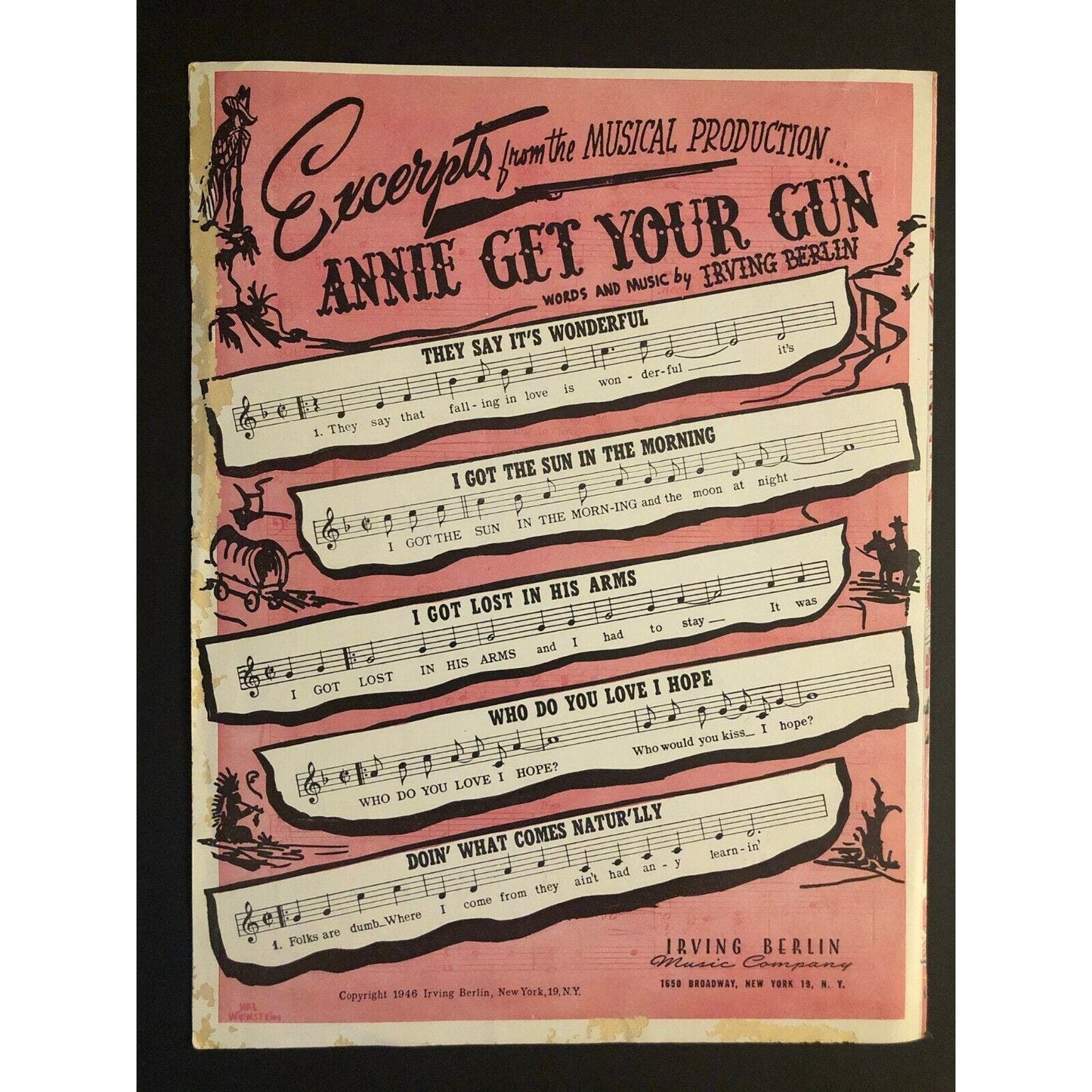Vintage 1946 Sheet Music "Annie Get Your Gun" Irving Berlin