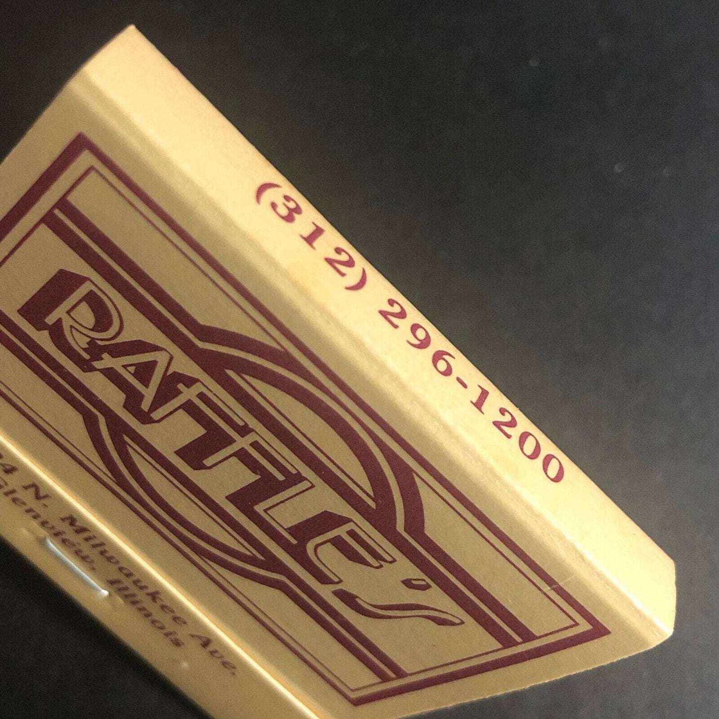 Scarce Vintage c1970's-80's Full Matchbook "Raffle's" Restaurant Glenview, IL