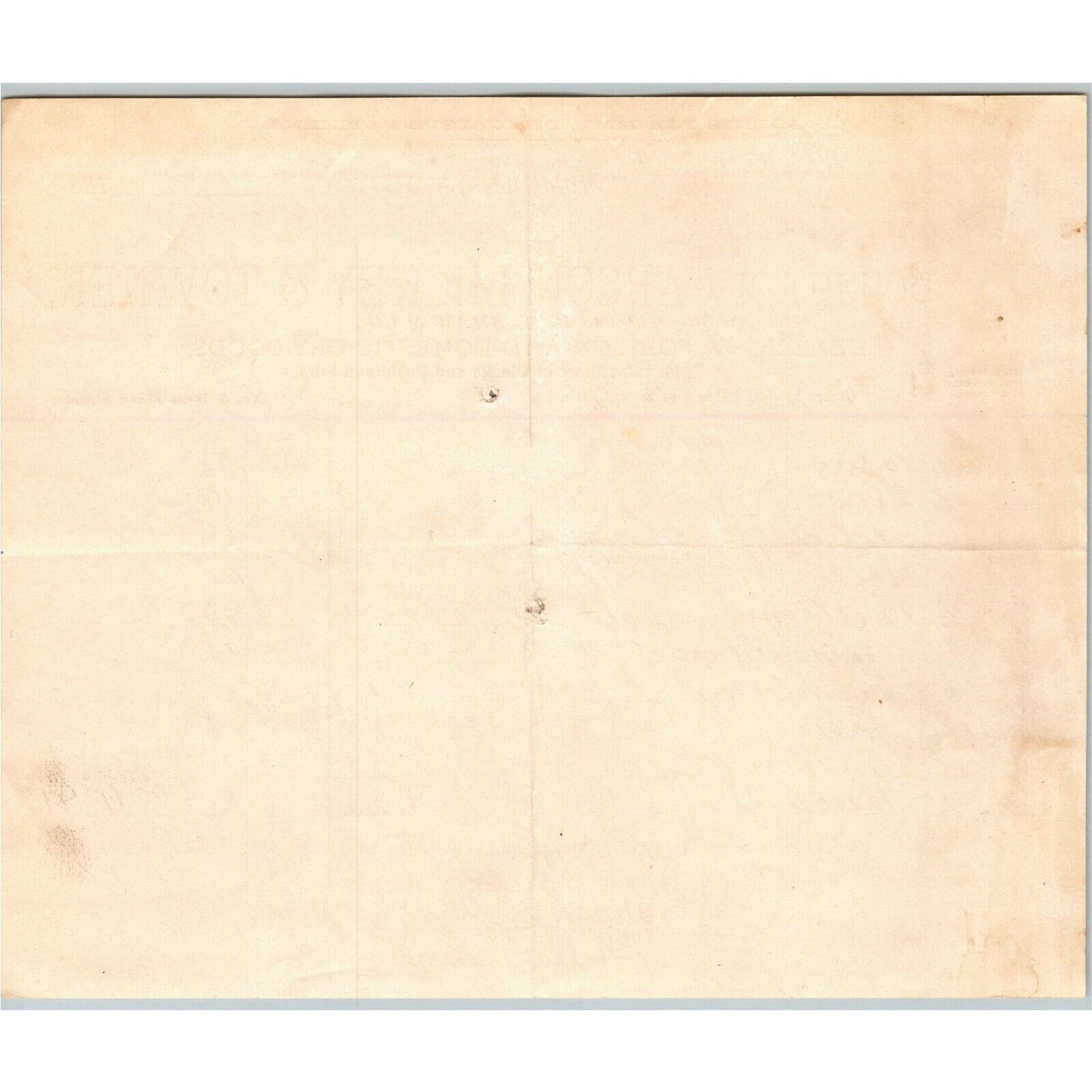 Carson, Luckey & Towner 1885 Letterhead Middletown, LI, NY Dry Goods Cloaks Fur