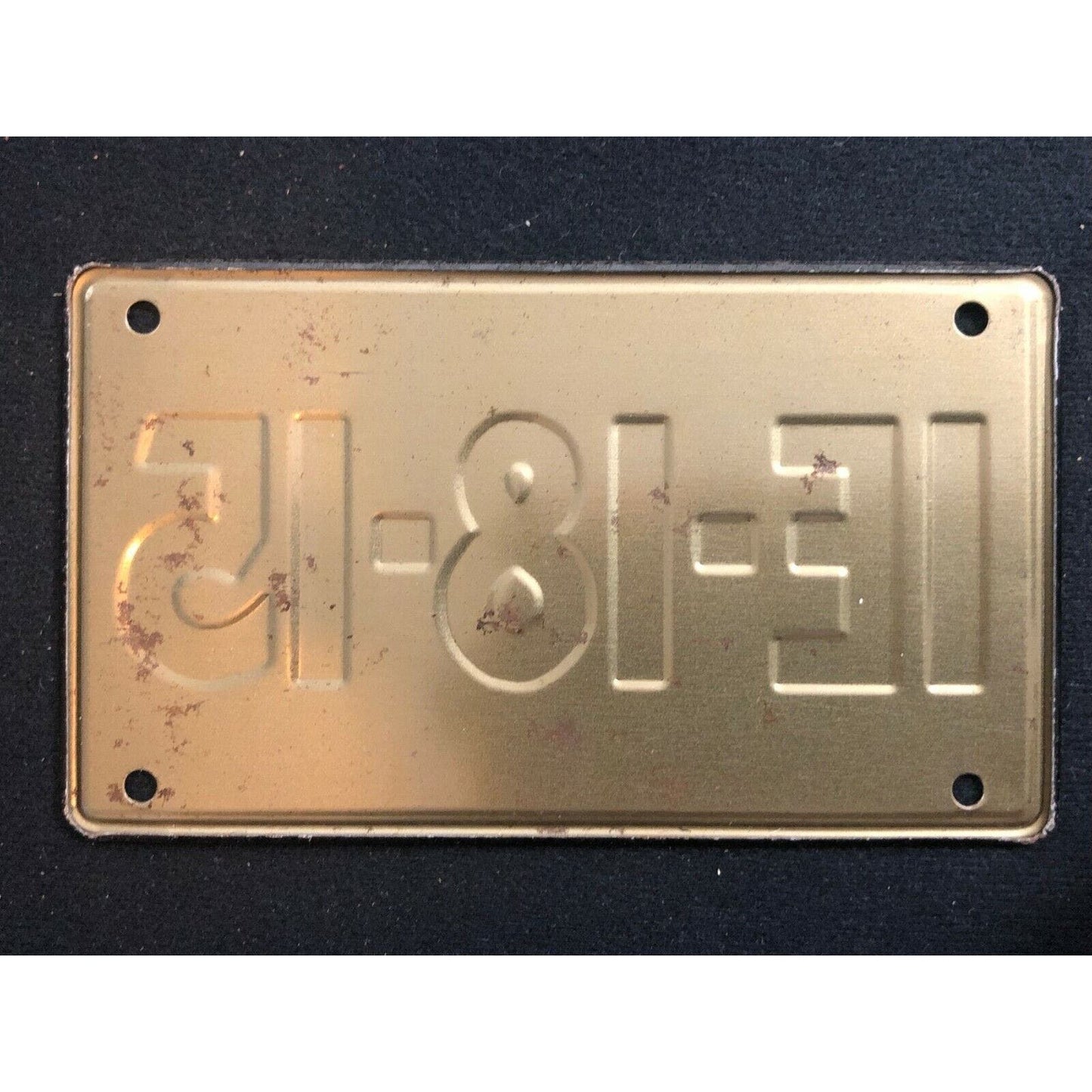 1953-54 General Mills Wheaties Tin Mini Bicycle License Plate - Portugal