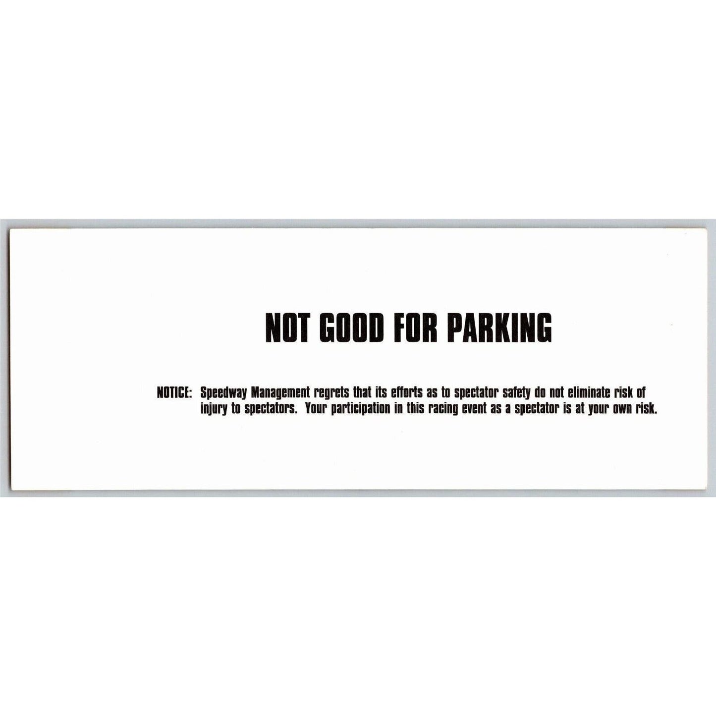 2000 Indy 500 (Sunday Bump Day Time Trials) Pagoda Terrace Unused Ticket IMS #54