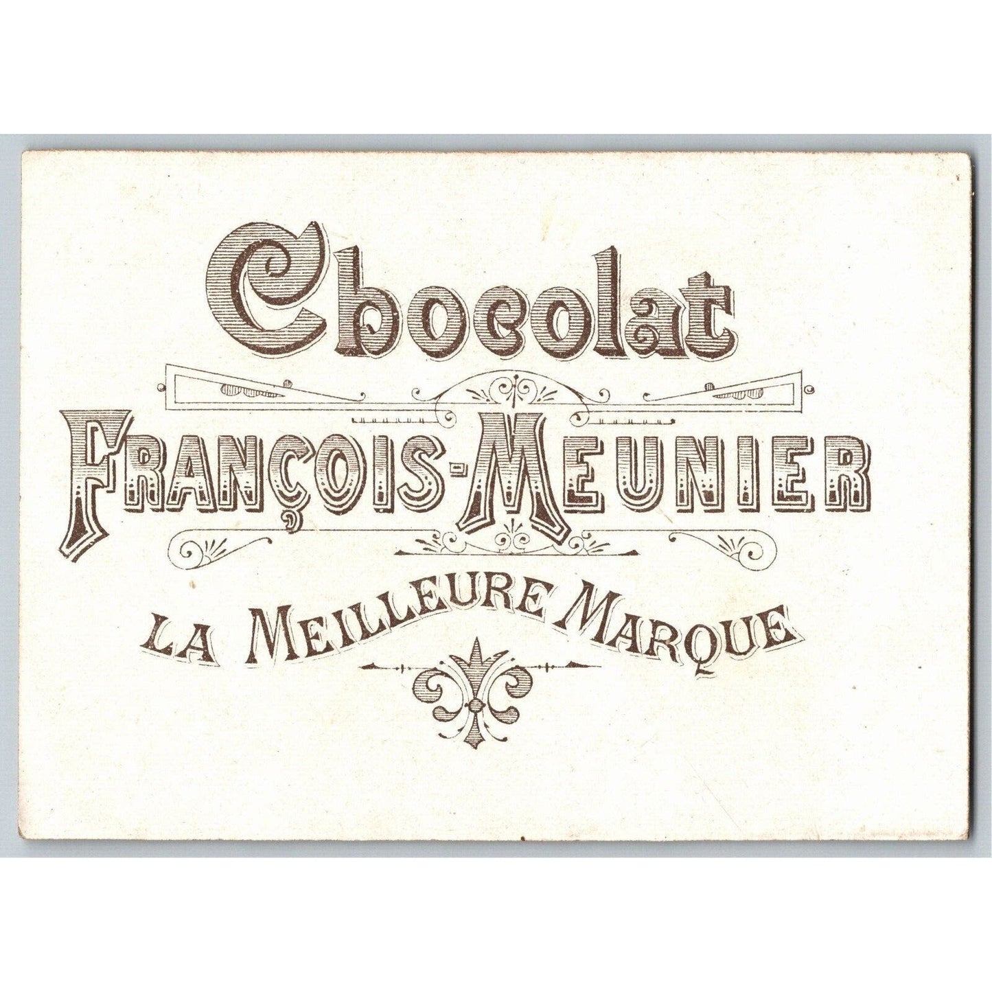 French Victorian Trade Card Chocolat Francois-Meunier / Spring Home Scene