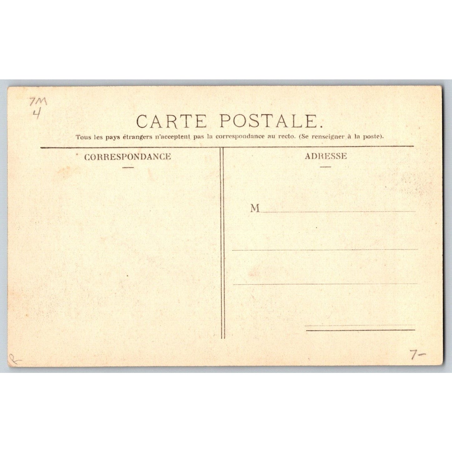 Auto Racing Postcard c1910 "Voiture Richard Brasier" Unposted Scarce