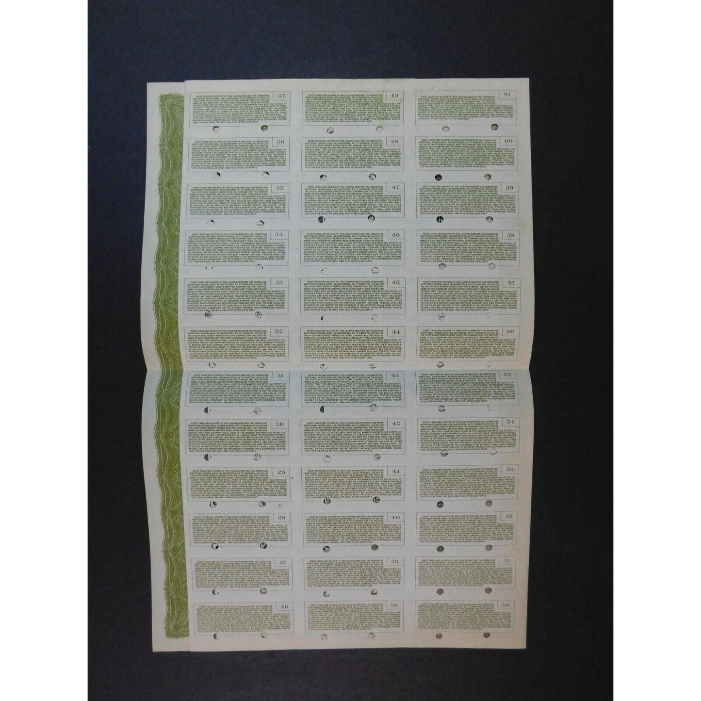 Vintage 1945-1975 30 Year Sinking Fund Certificate Armour Company SPECIMEN