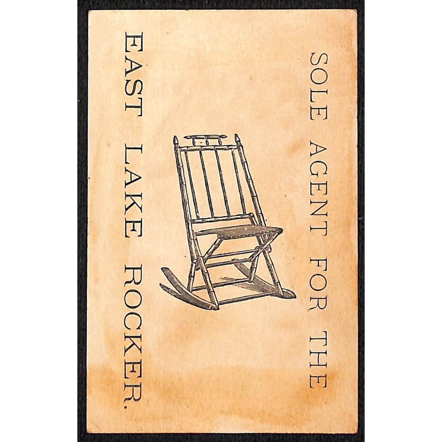 Hanover St. Boston Victorian Trade Card Munson's 99 Cent Store East Lake Rocker