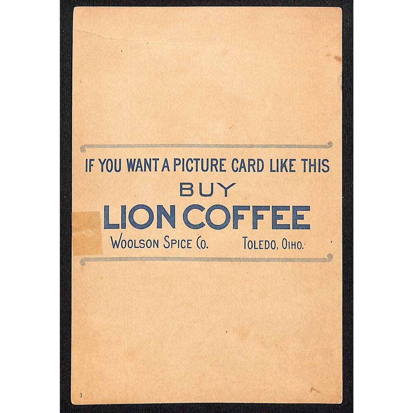 Lion Coffee Large Victorian Trade Card Girl Wears Hat With Basket of Cherries