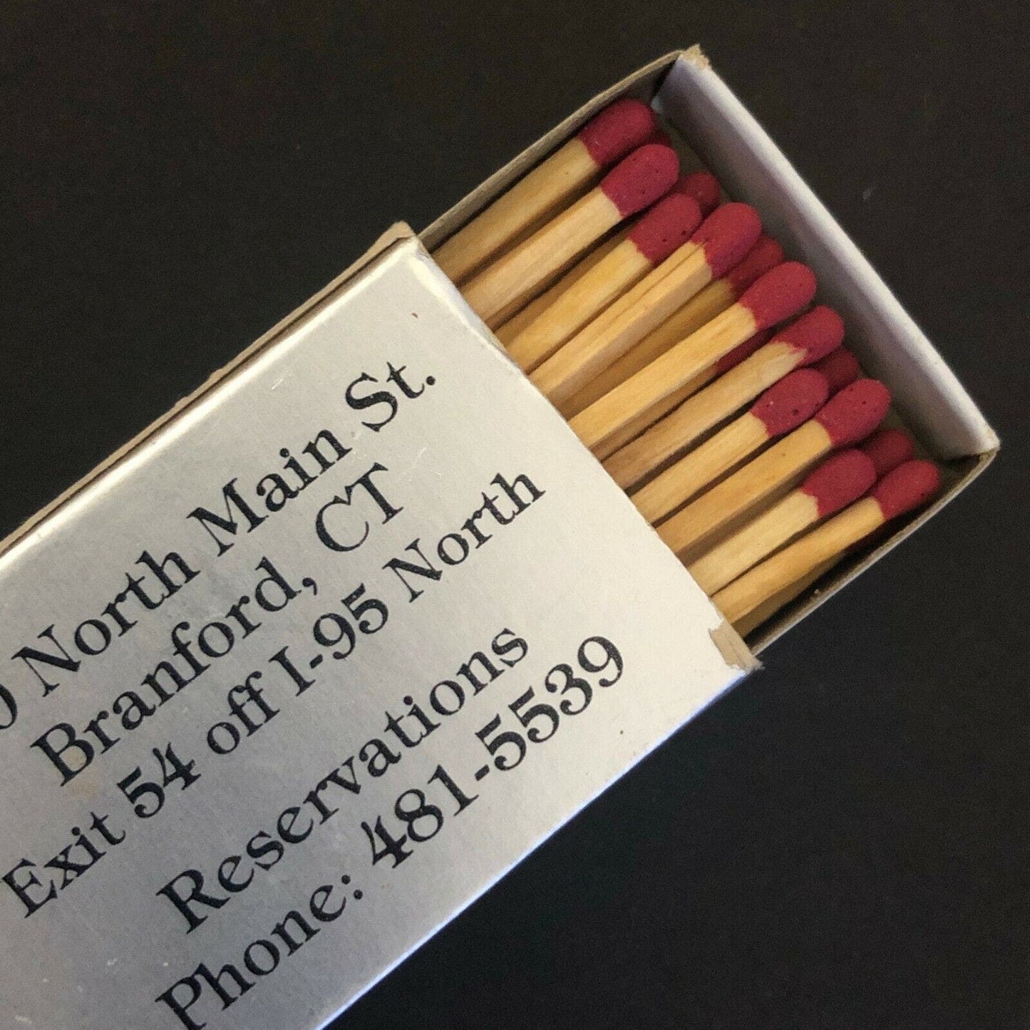 c1970's-80's Wooden Matchbox Matchbook "Tandom's Fine Restaurant" Branford, CT
