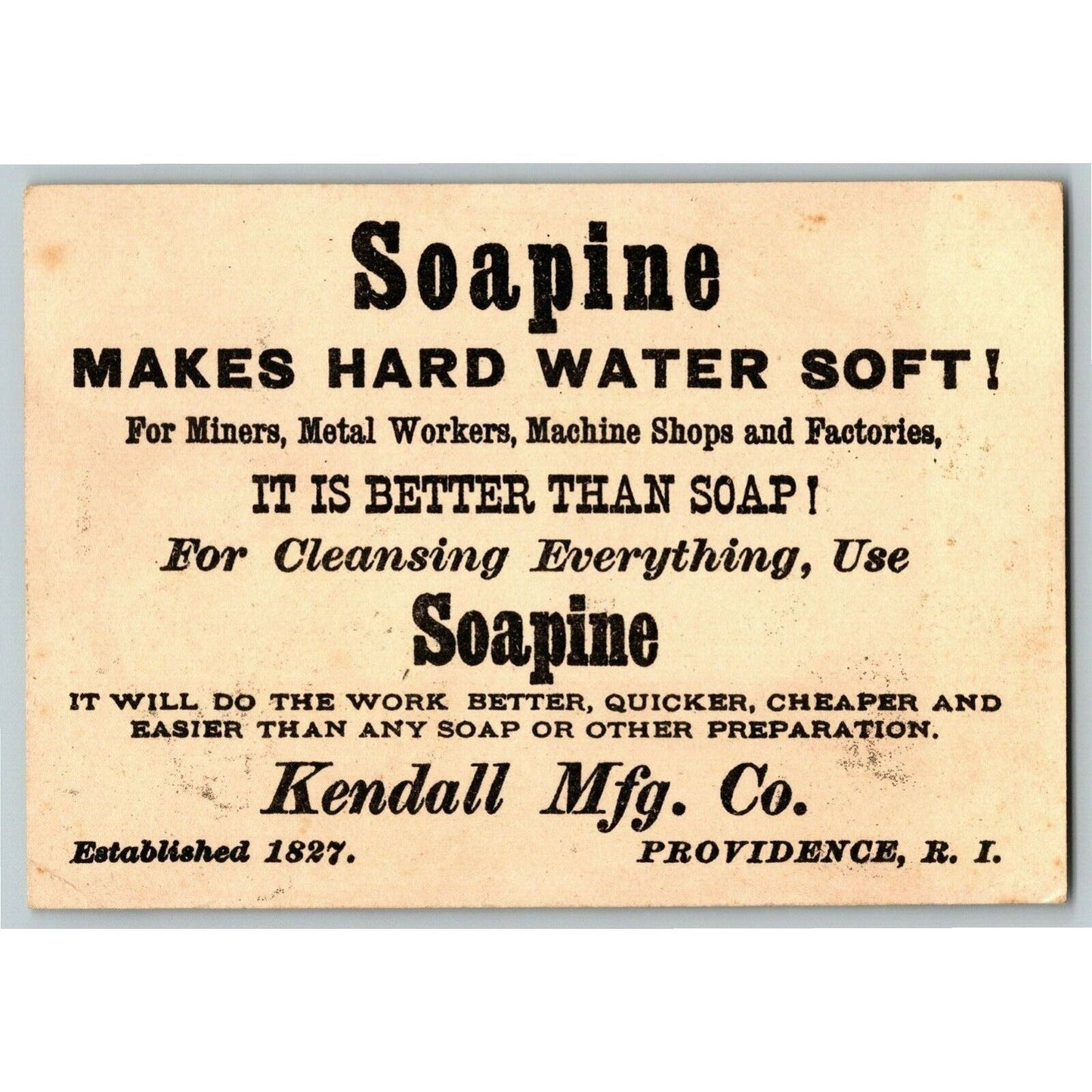 Victorian Trade Card Stars Spell Out Soapine - Fortune Teller - Crescent Moon